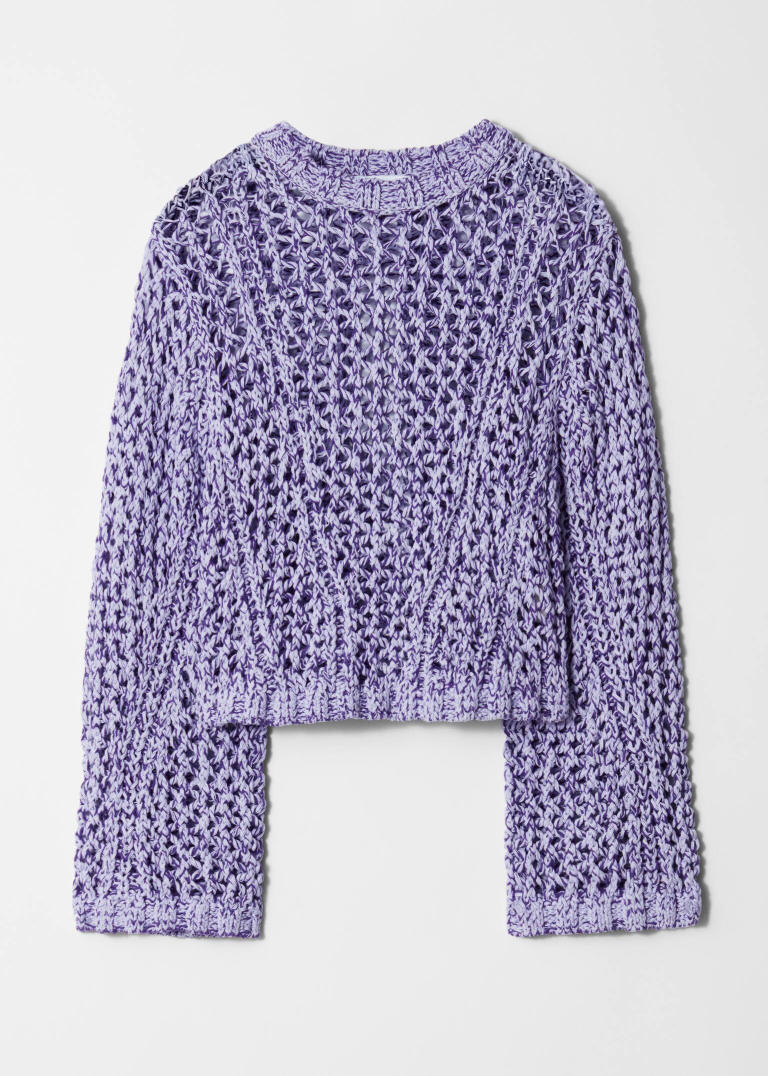 Svetr s otevřenou strukturou - Fialová