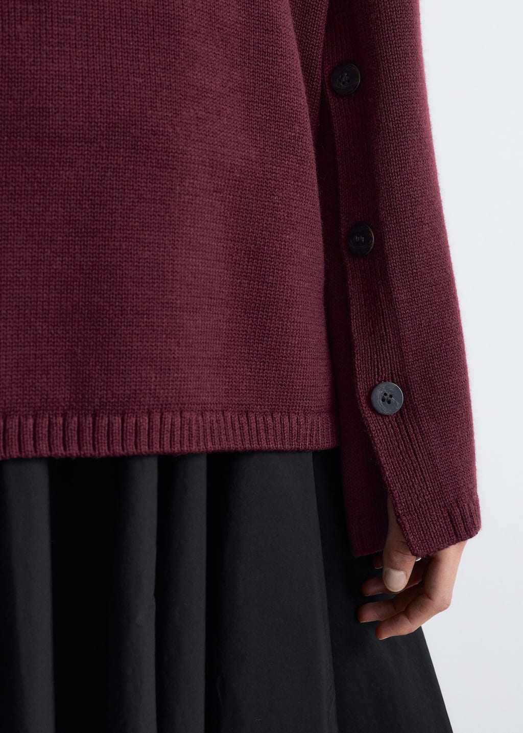Image of Button-Detailed Merino Sweater