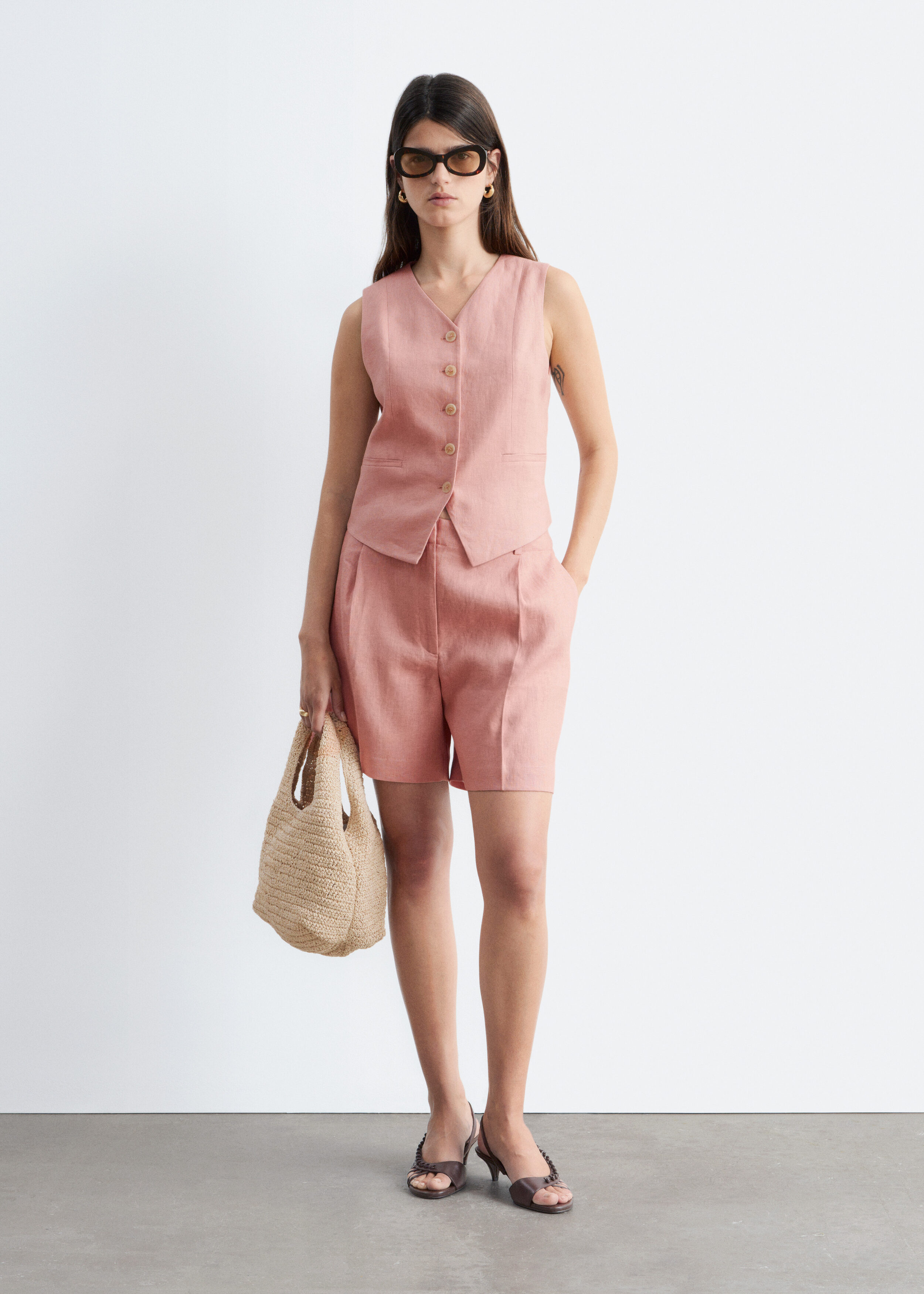Linen Vest - Pink - Clothing - & Other Stories US