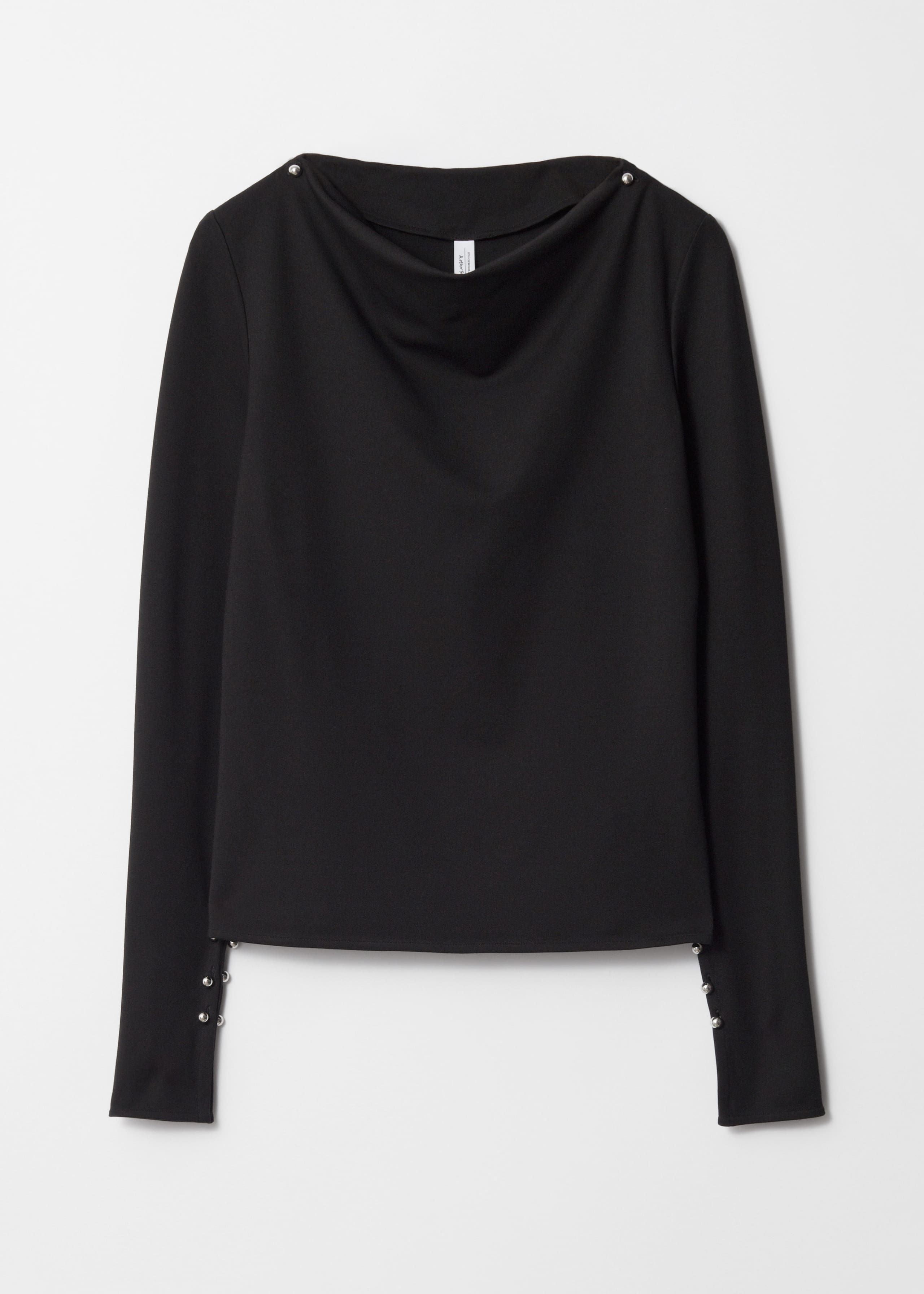 Haut drapé à finitions métallisées - Noir - Still Life