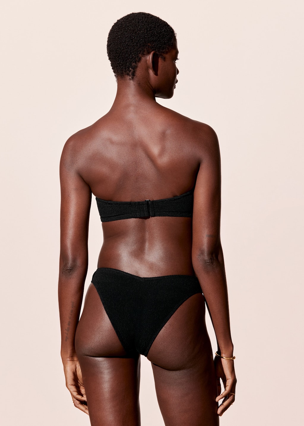 Bas de bikini texturé - Rose - Lookbook