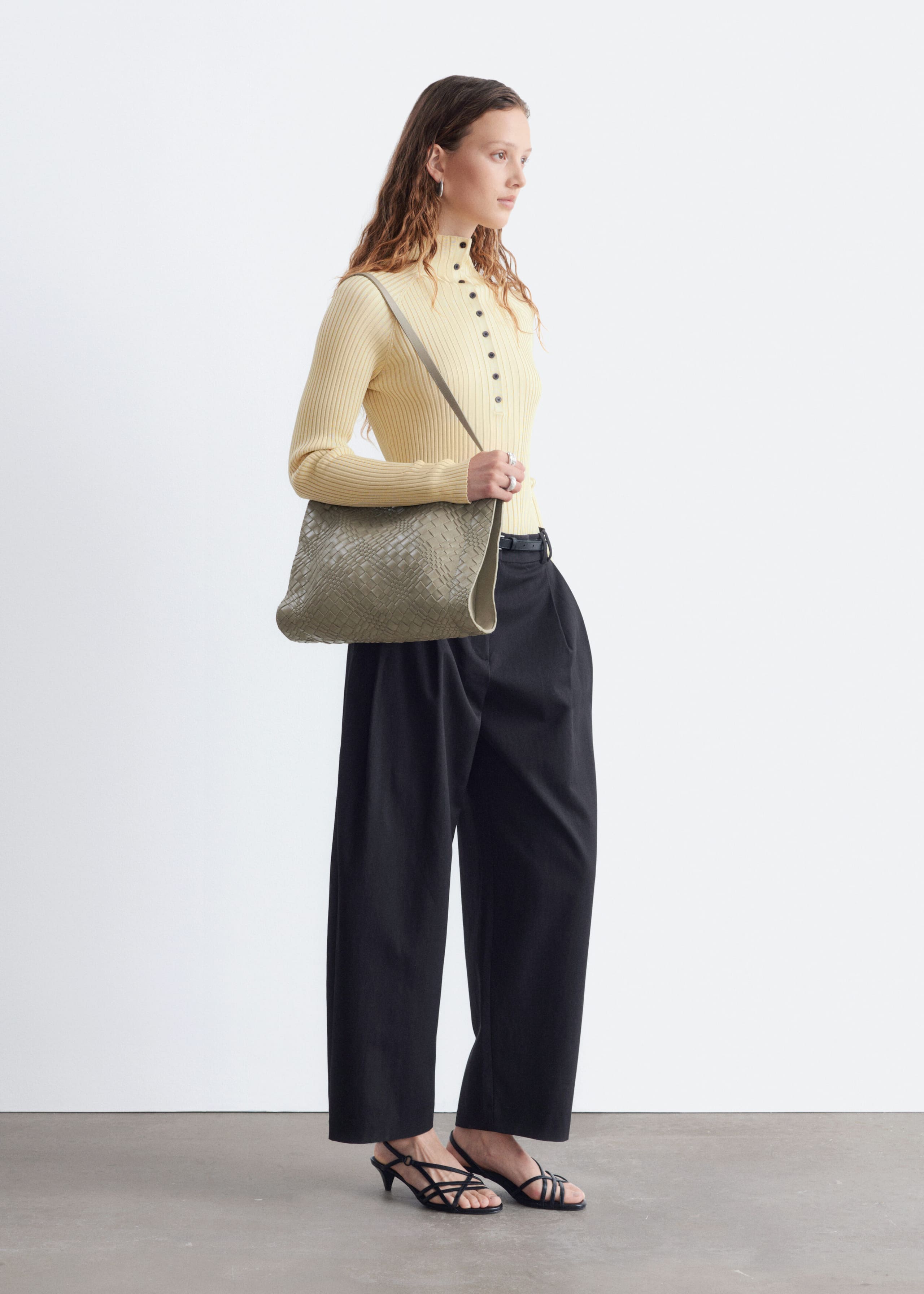 Rib-Knit Top - Turquoise - Lookbook