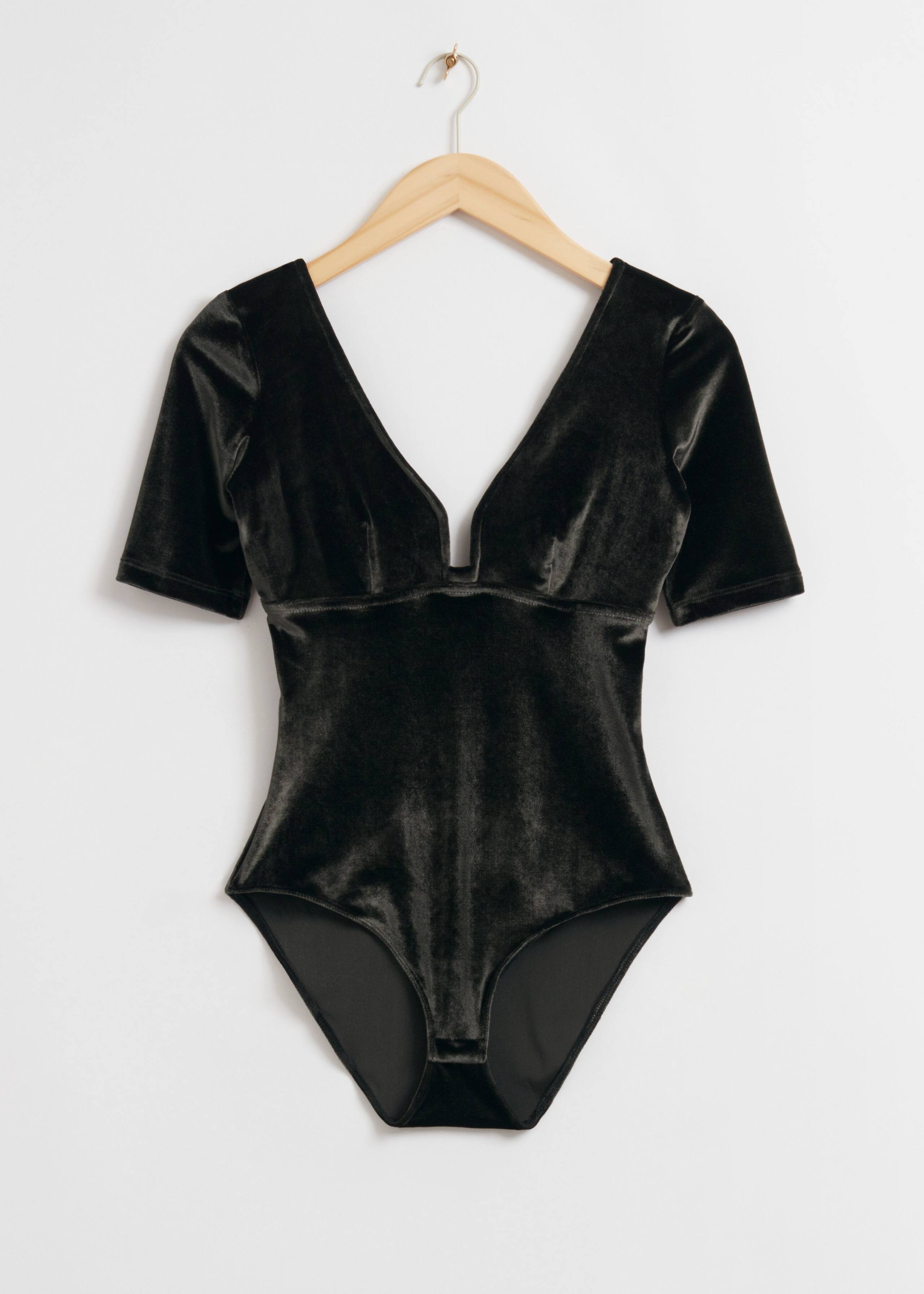 VelvetJacquardBodysuit - Black Velvet - Natura morta