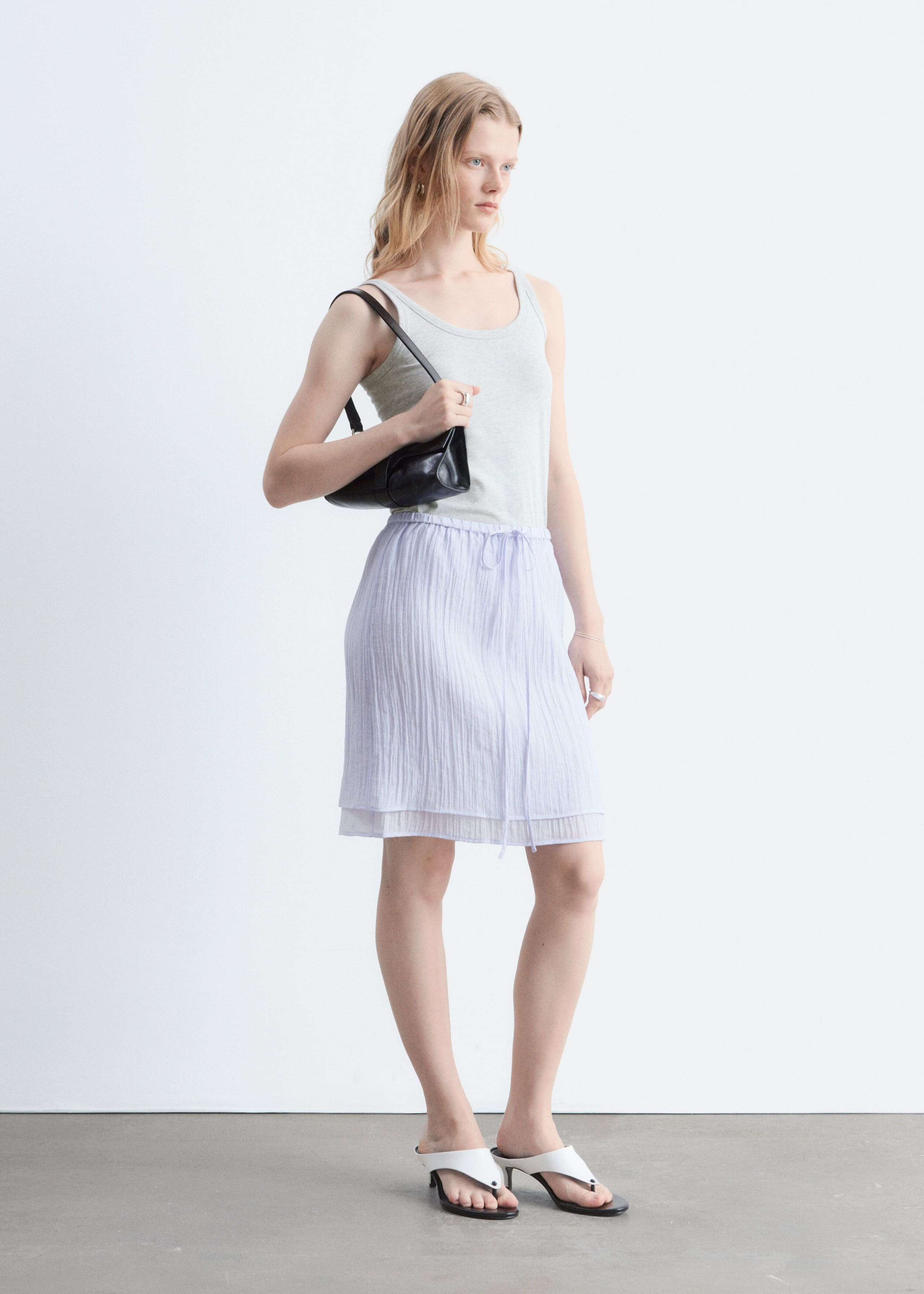 Scoop-Neck Tank Top - Grey - Lookbook