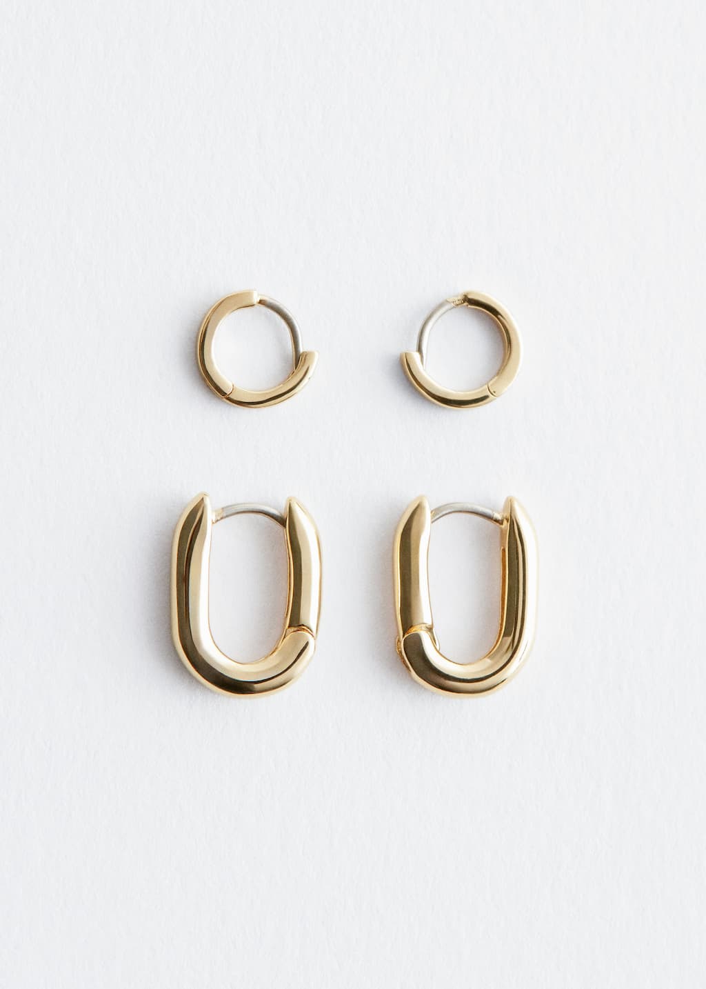 Chunky Hoop Earring Set - Gold - Still Life