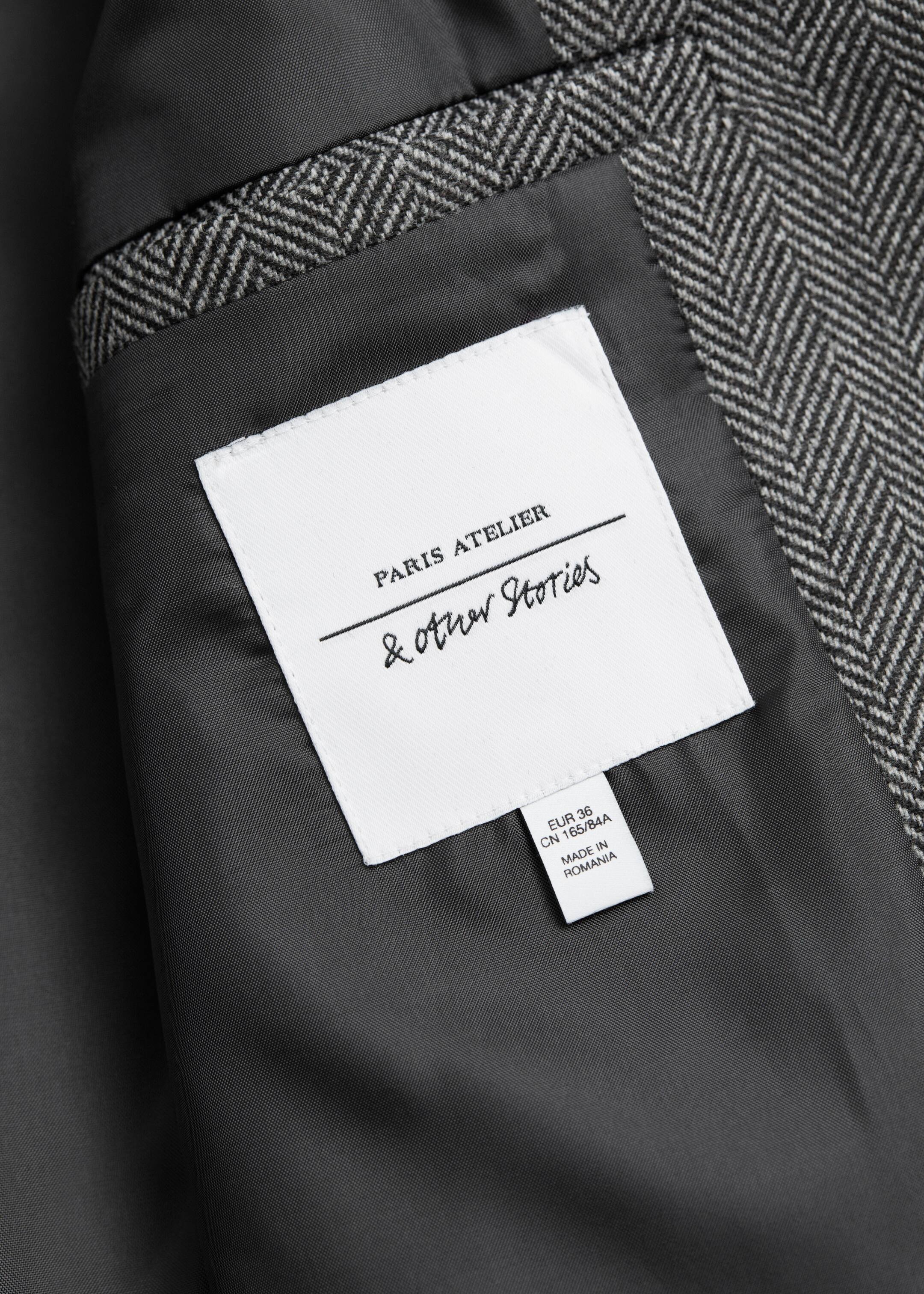 Se større billede: Oversized blazer - Gråt sildebensmønster - DAME | H&M DK 3