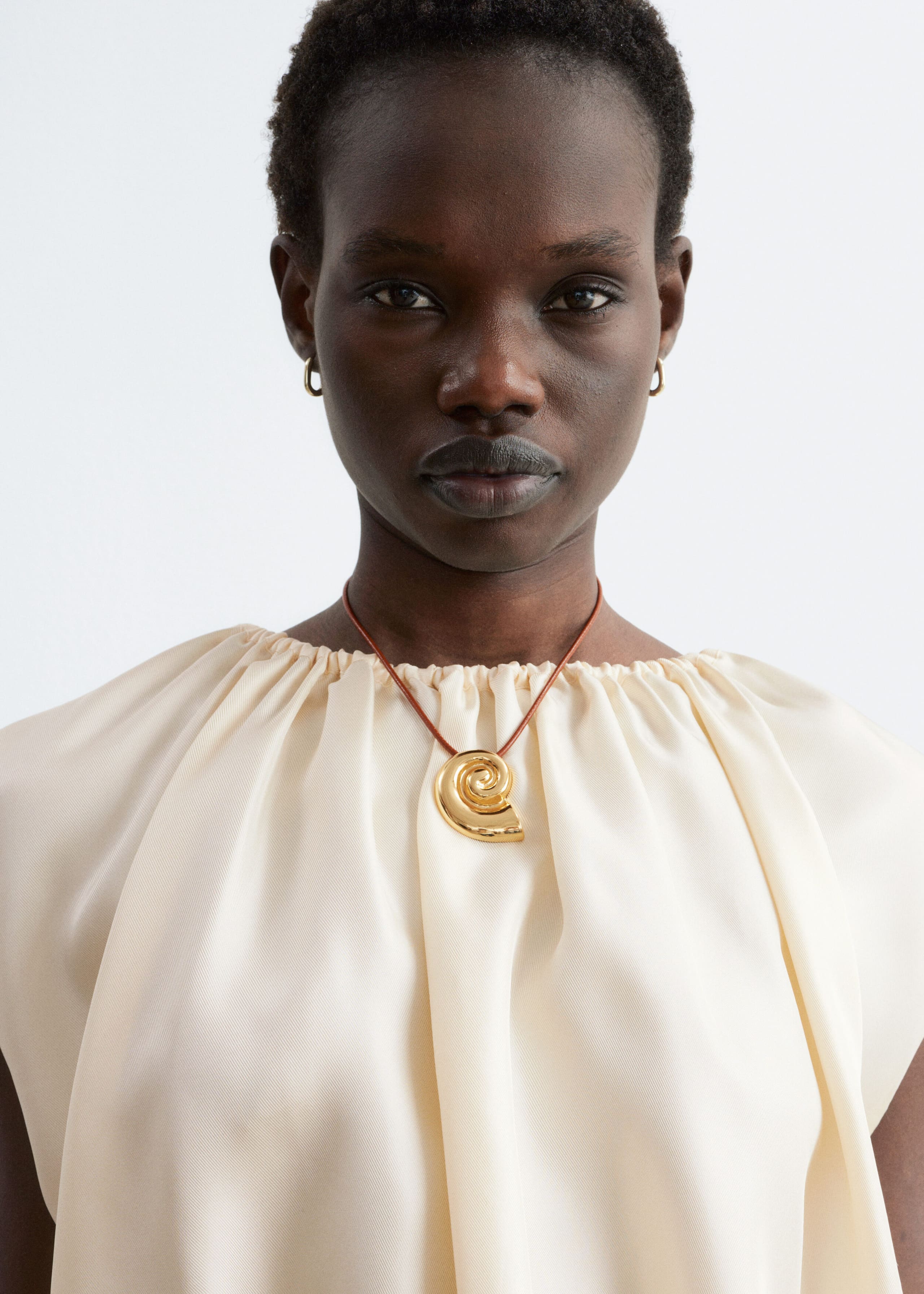Image of Drawstring Silk Top