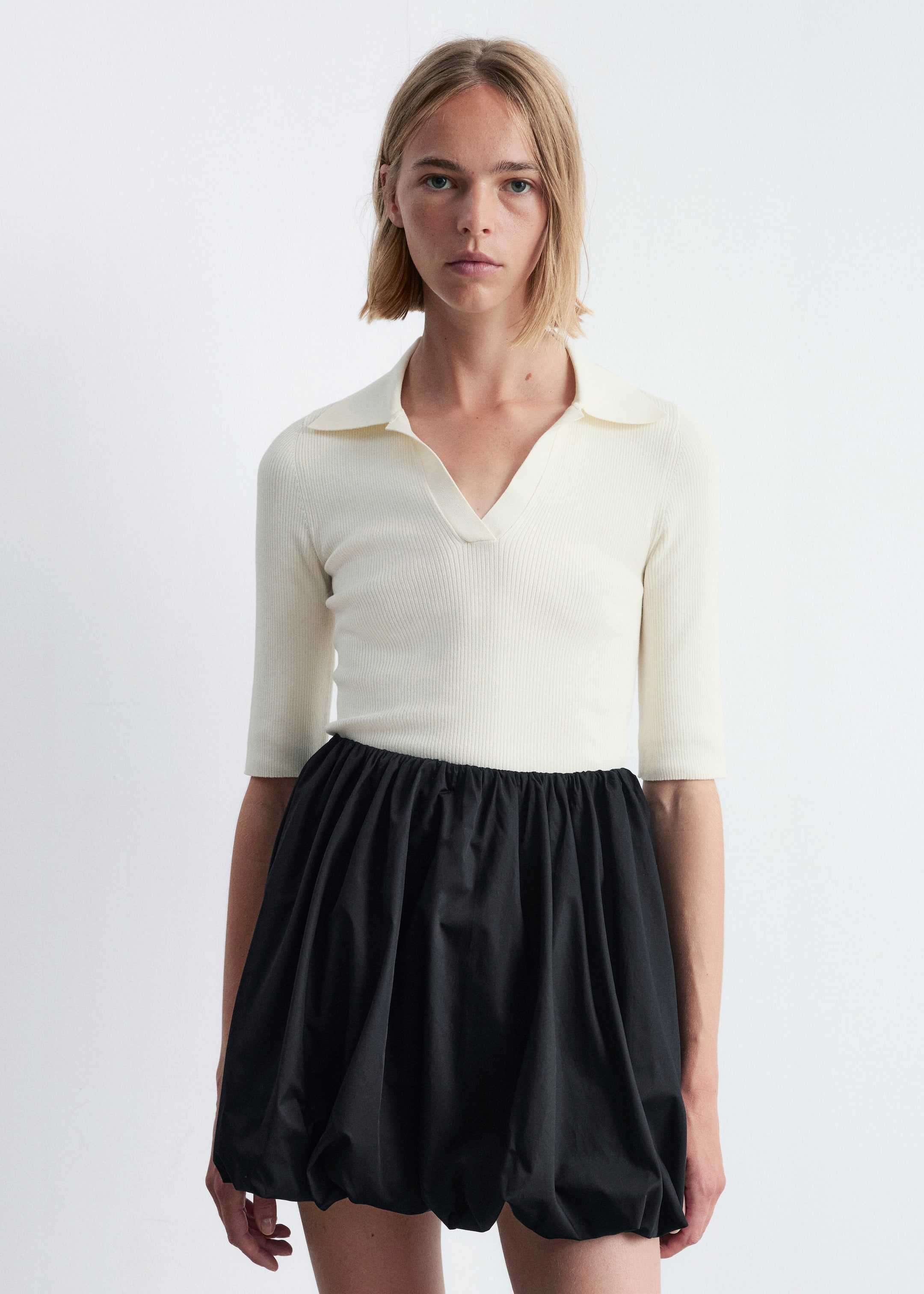 View larger image: Collared Short-Sleeve Top - White - Ladies | H&M GB 1