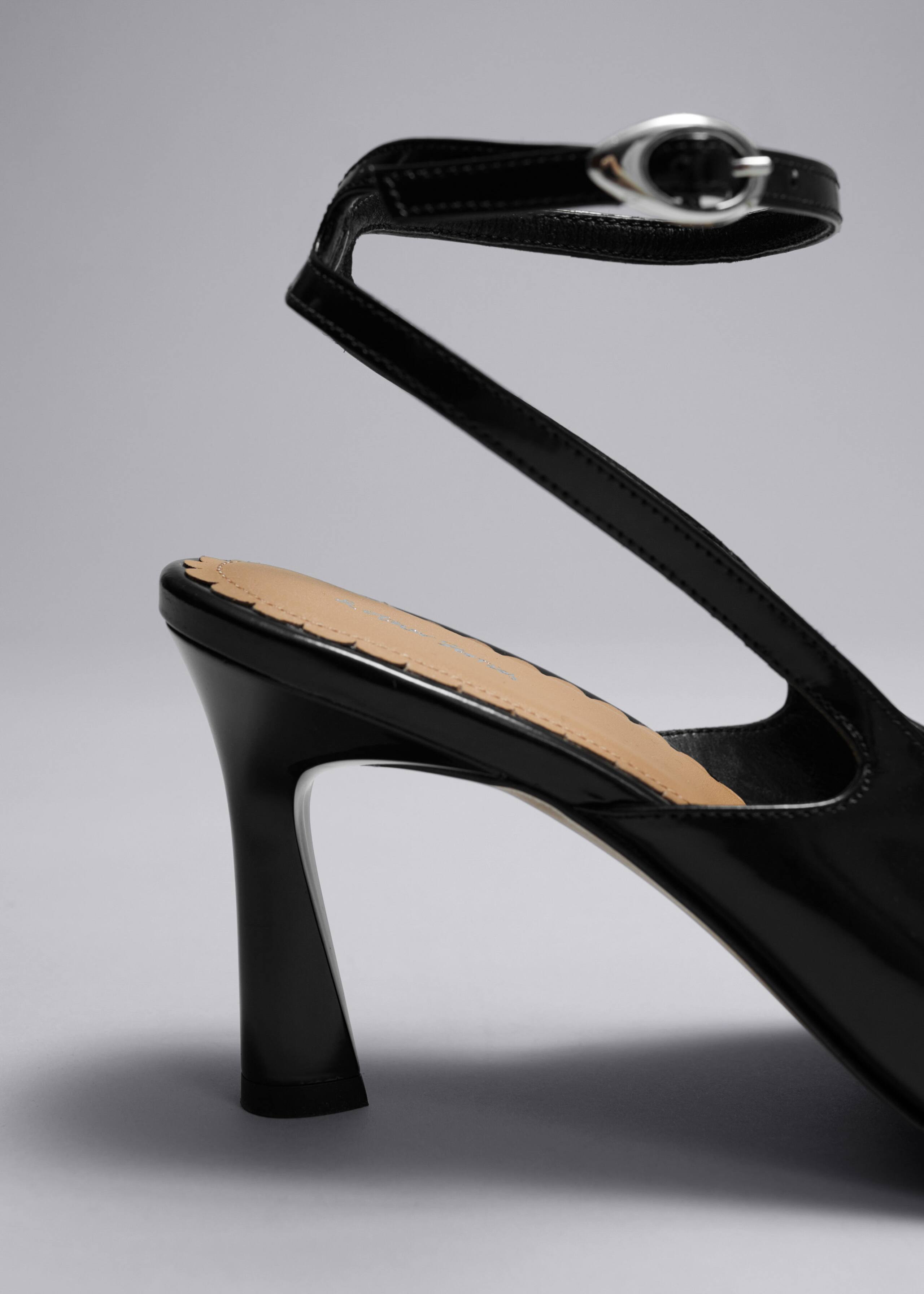 Pointy Slingback Leather Pumps - {{variantName}} - Descriptive Detail