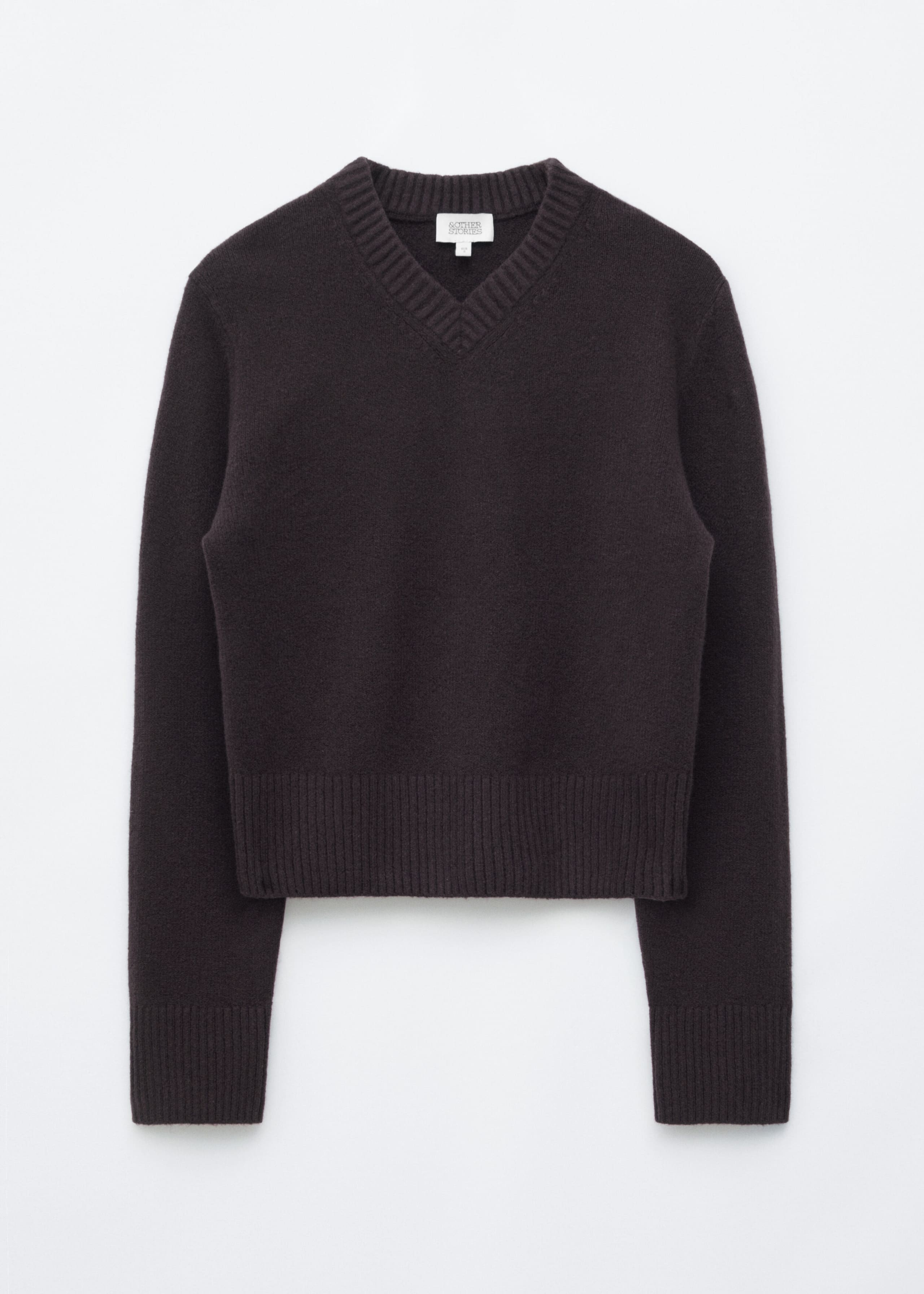 V-Neck Jumper - Dark Brown - Still Life