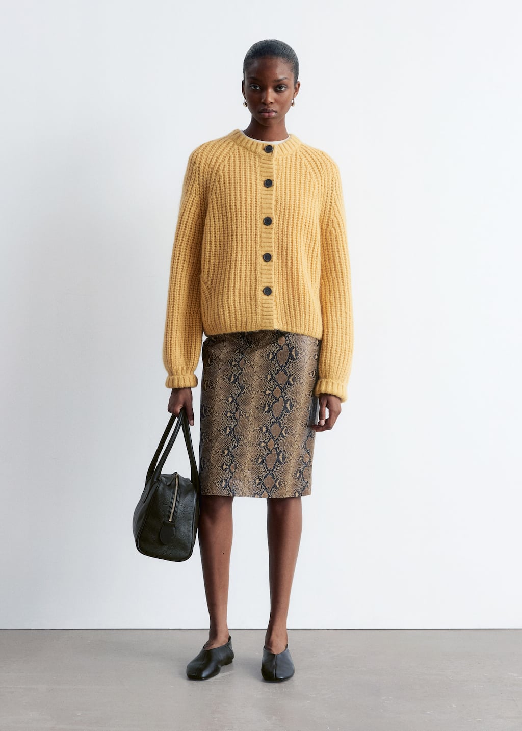 Image of Balloon-Sleeve Cardigan