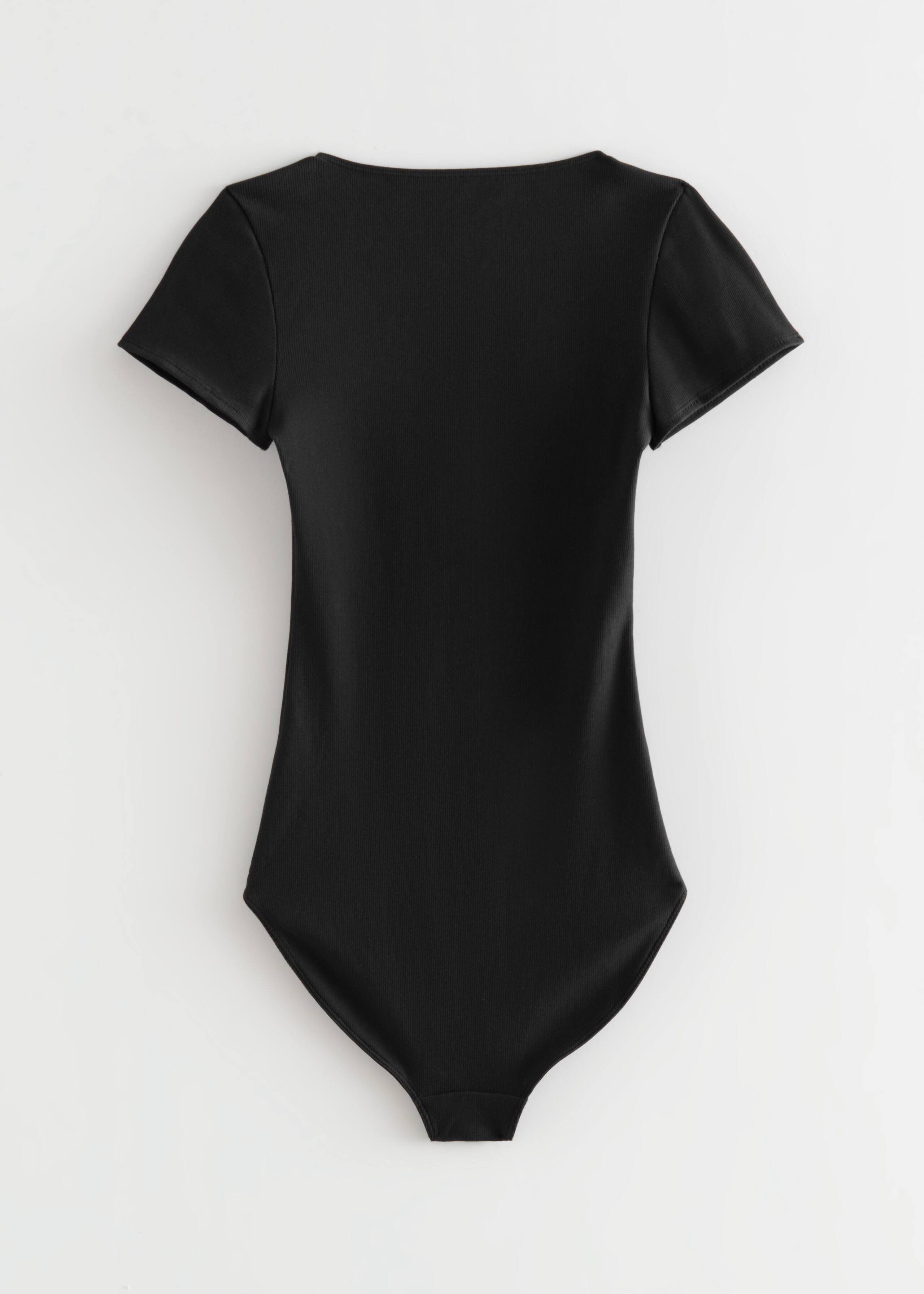 ButtonedShortSleeveBodysuit - White - Natura morta