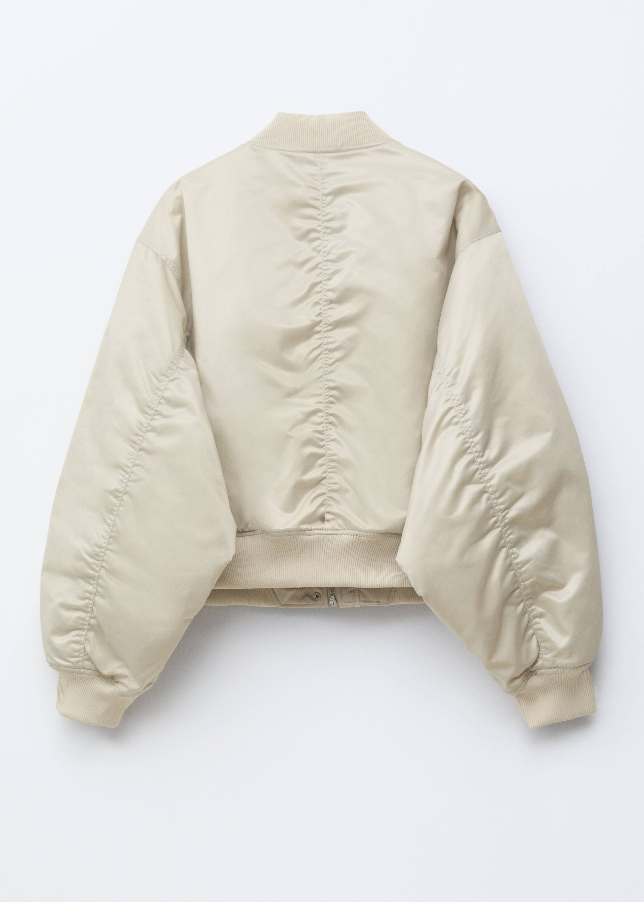 Ver imagen más grande: Padded Bomber Jacket - Beige - MUJER | H&M ES 7