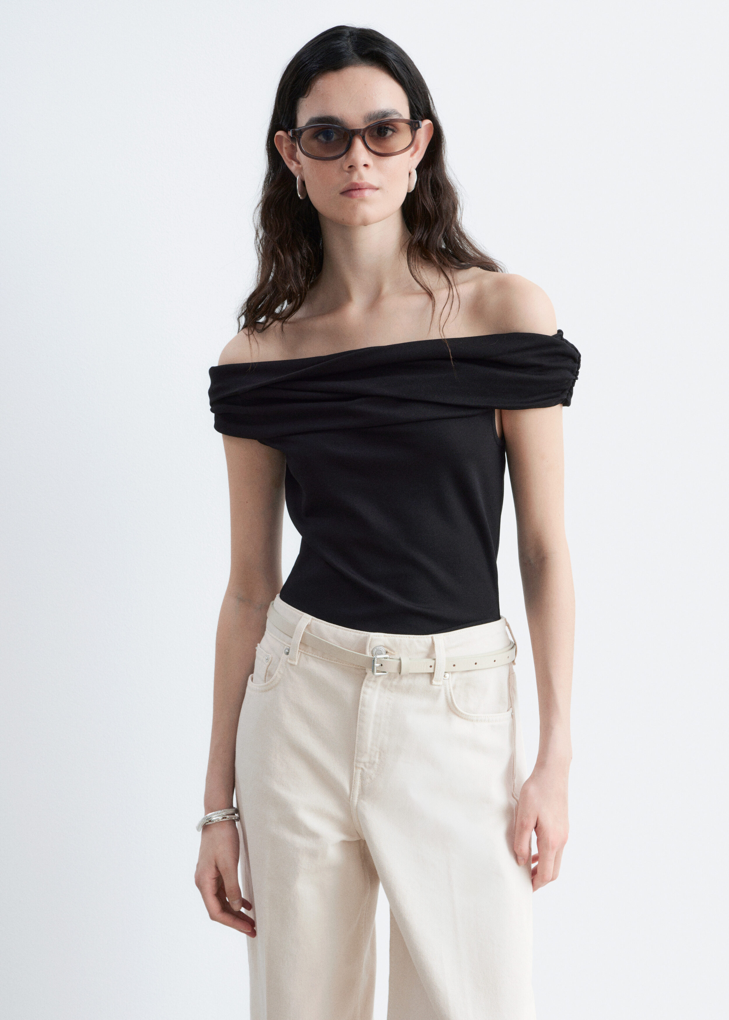 Off-Shoulder Top - Black - Tops - & Other Stories GB