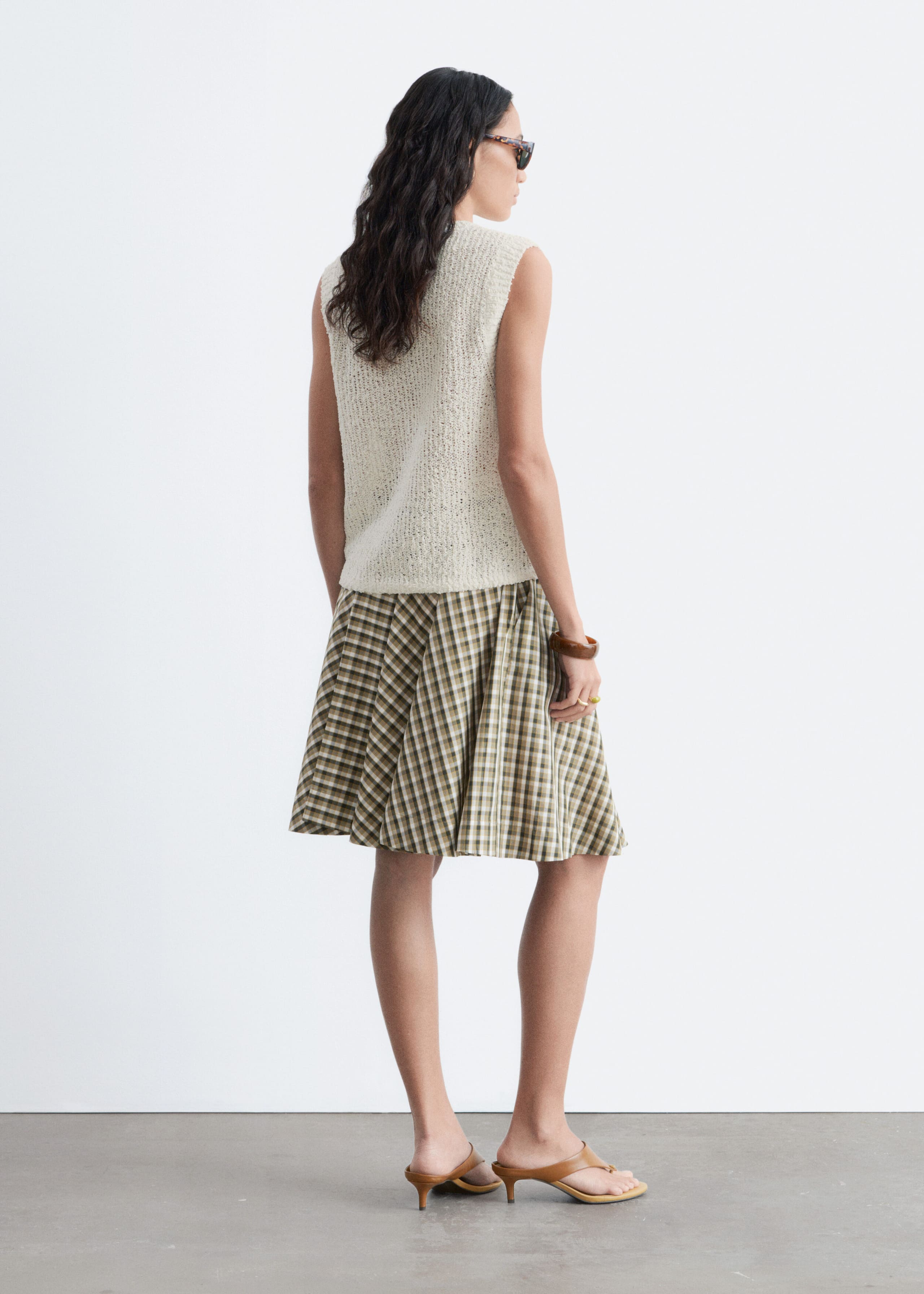 Silk-Cotton Vest Top - White - Still Life