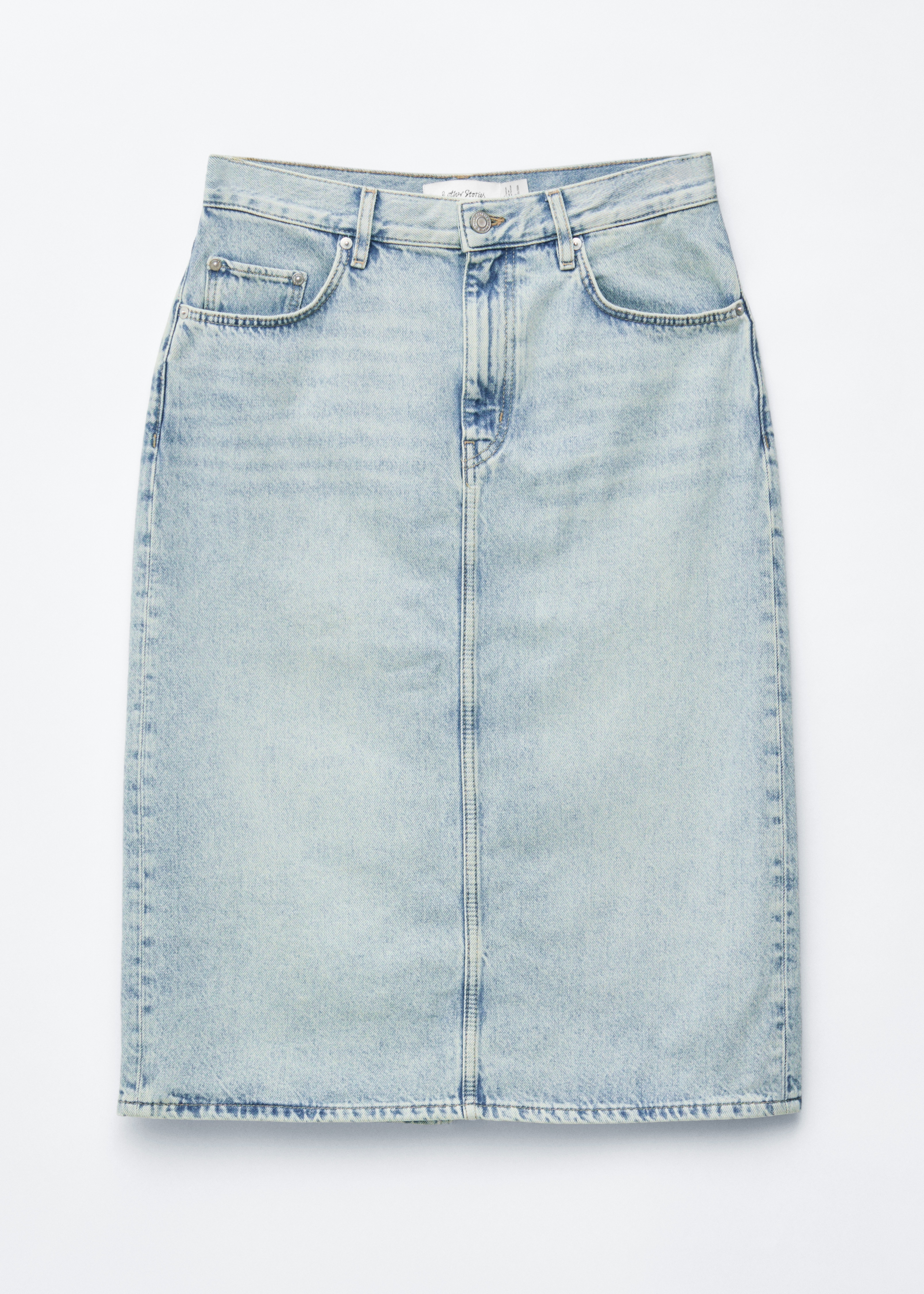 Denim midirok - Lichtblauw/Dusty Blue