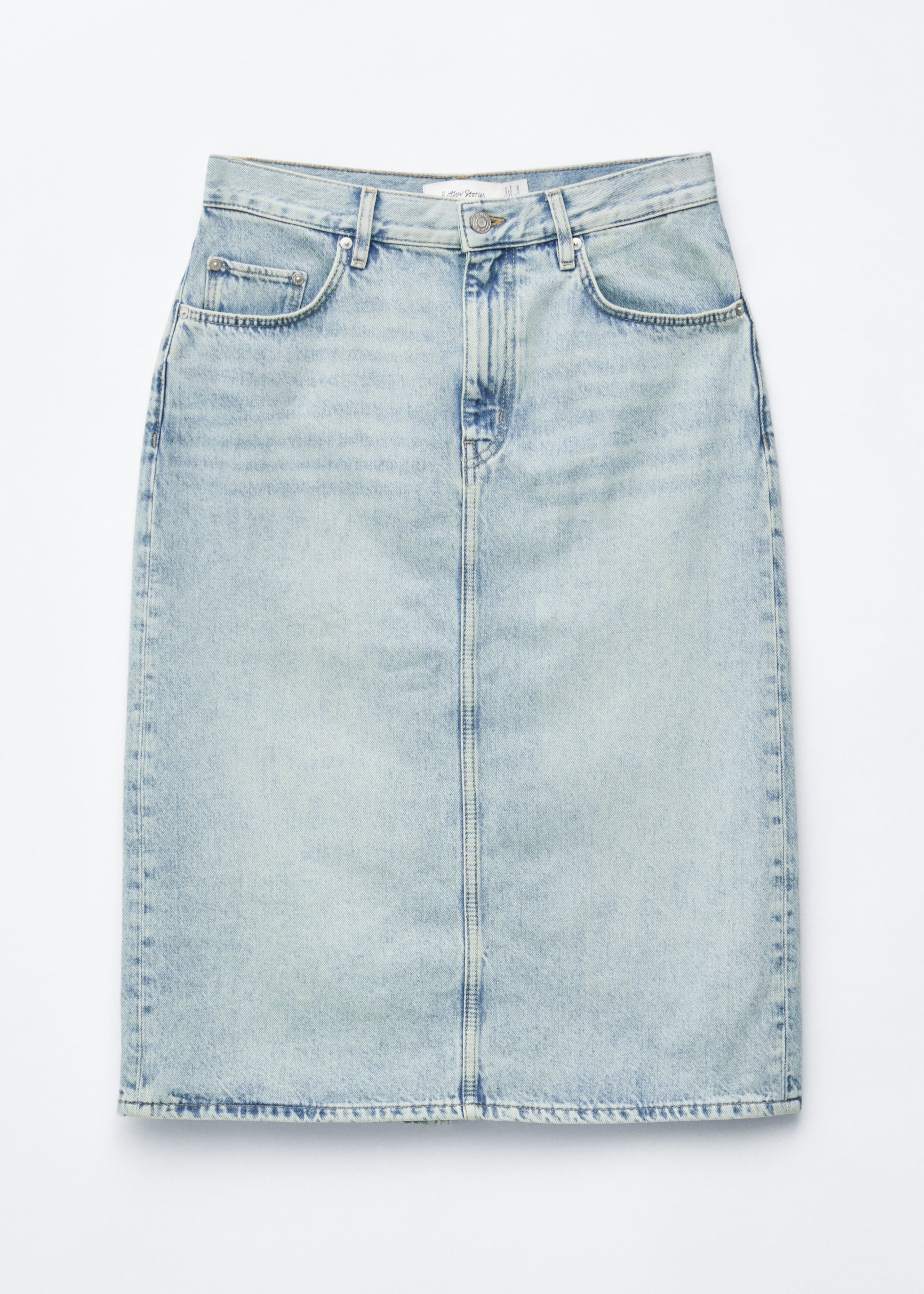 Image of Denim Midi Skirt