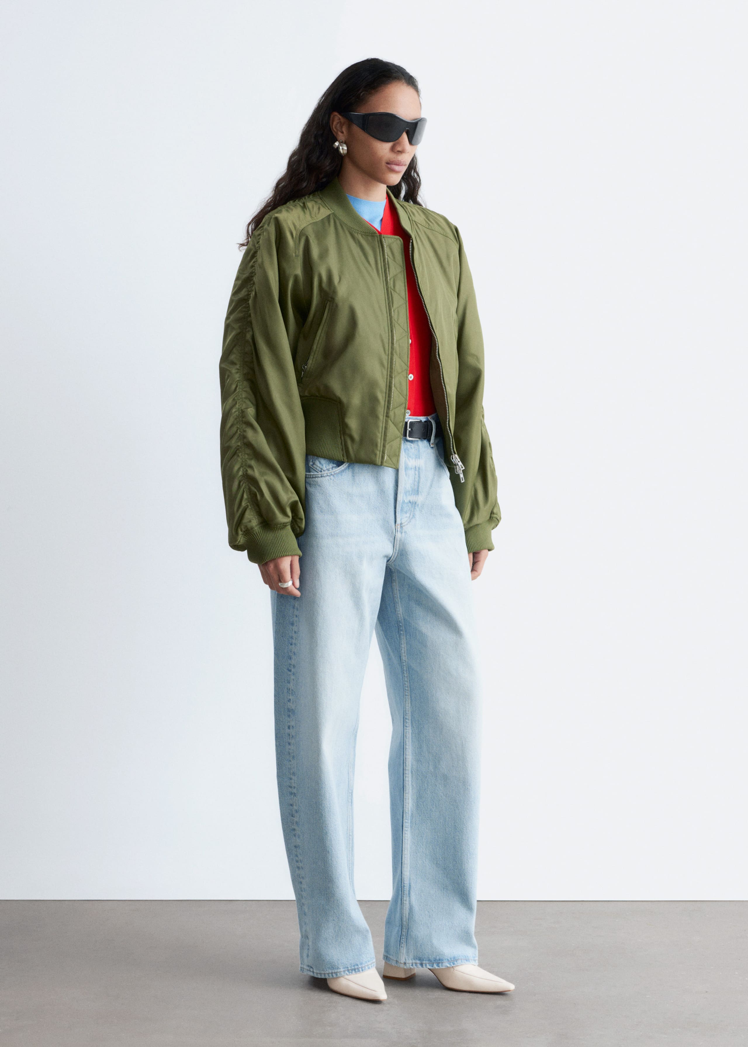 Image of Barrel-Leg Jeans