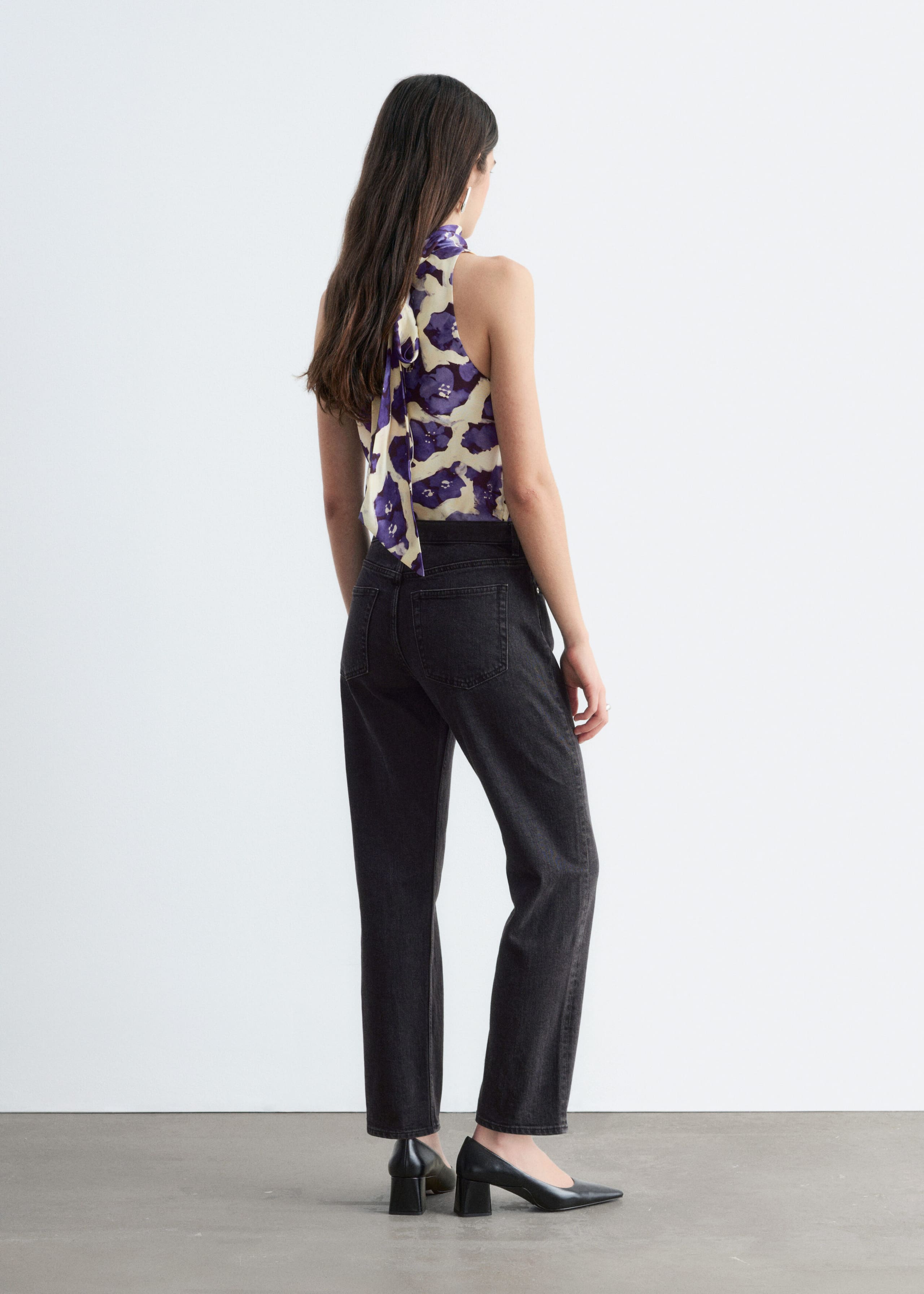 Cropped Slim-Leg Jeans - Mid Blue - Lookbook