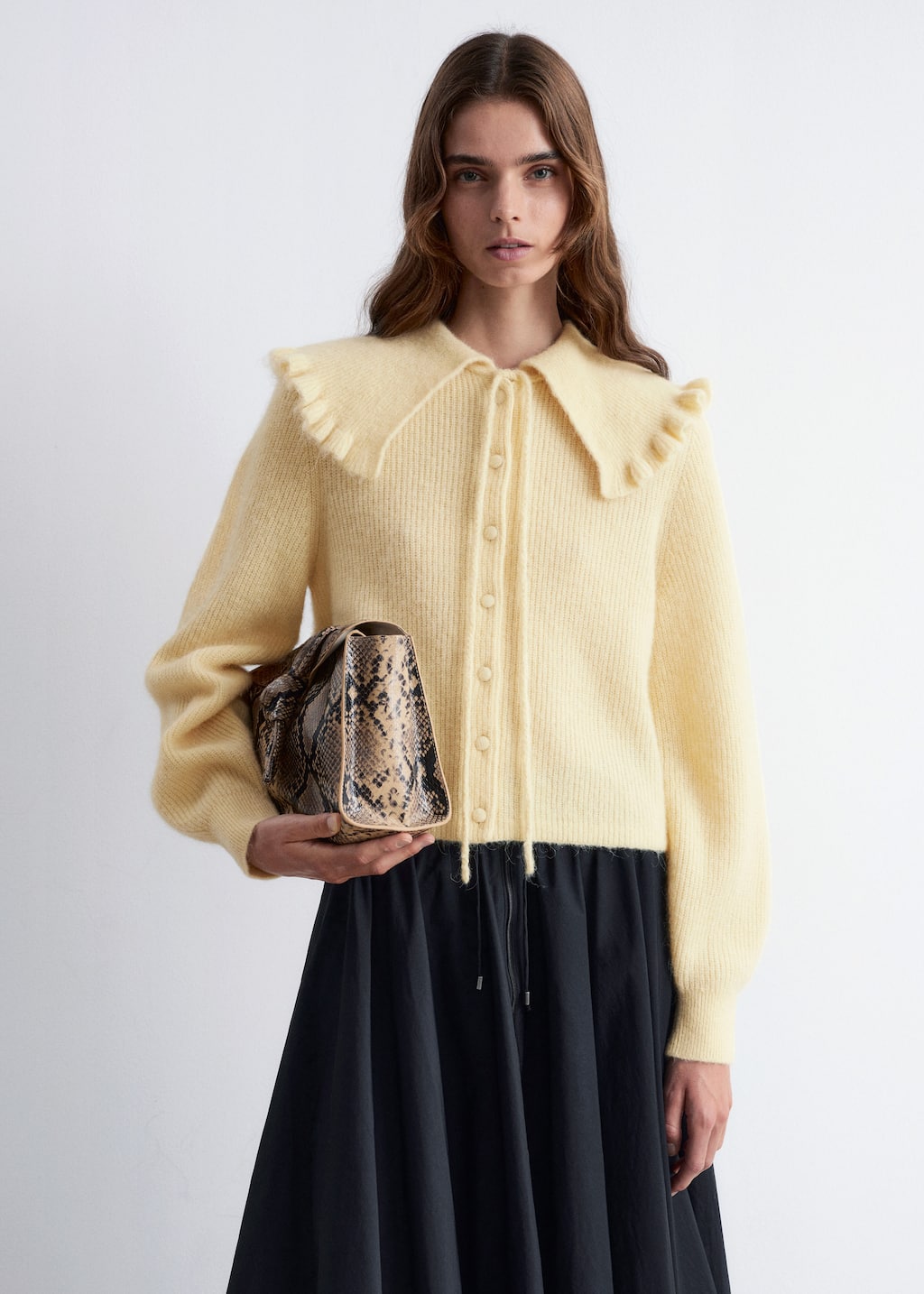 Image of Peter Pan-collar Cardigan