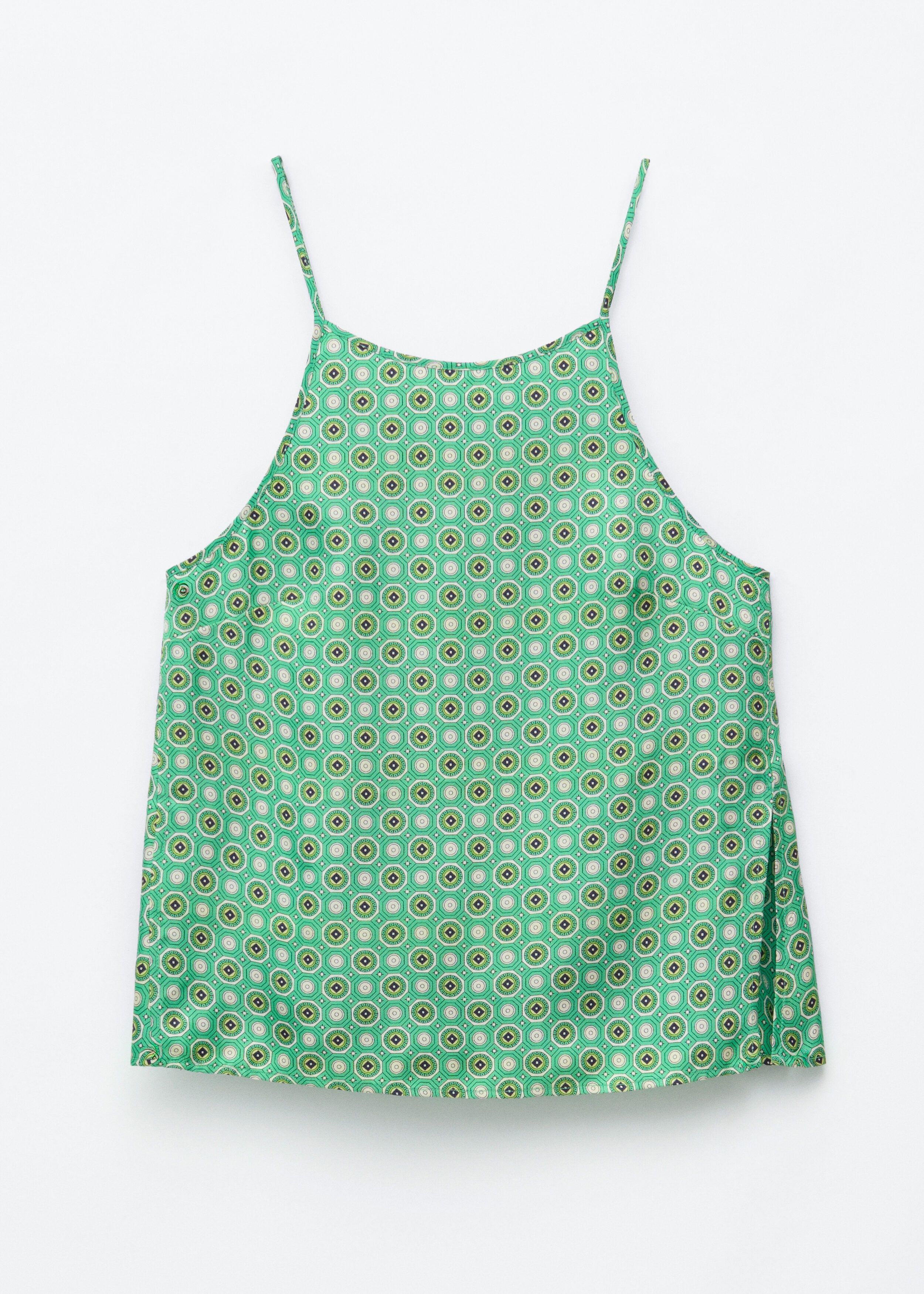 Contrast Binding Silk Top