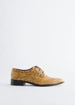 Beige/Faux Snake