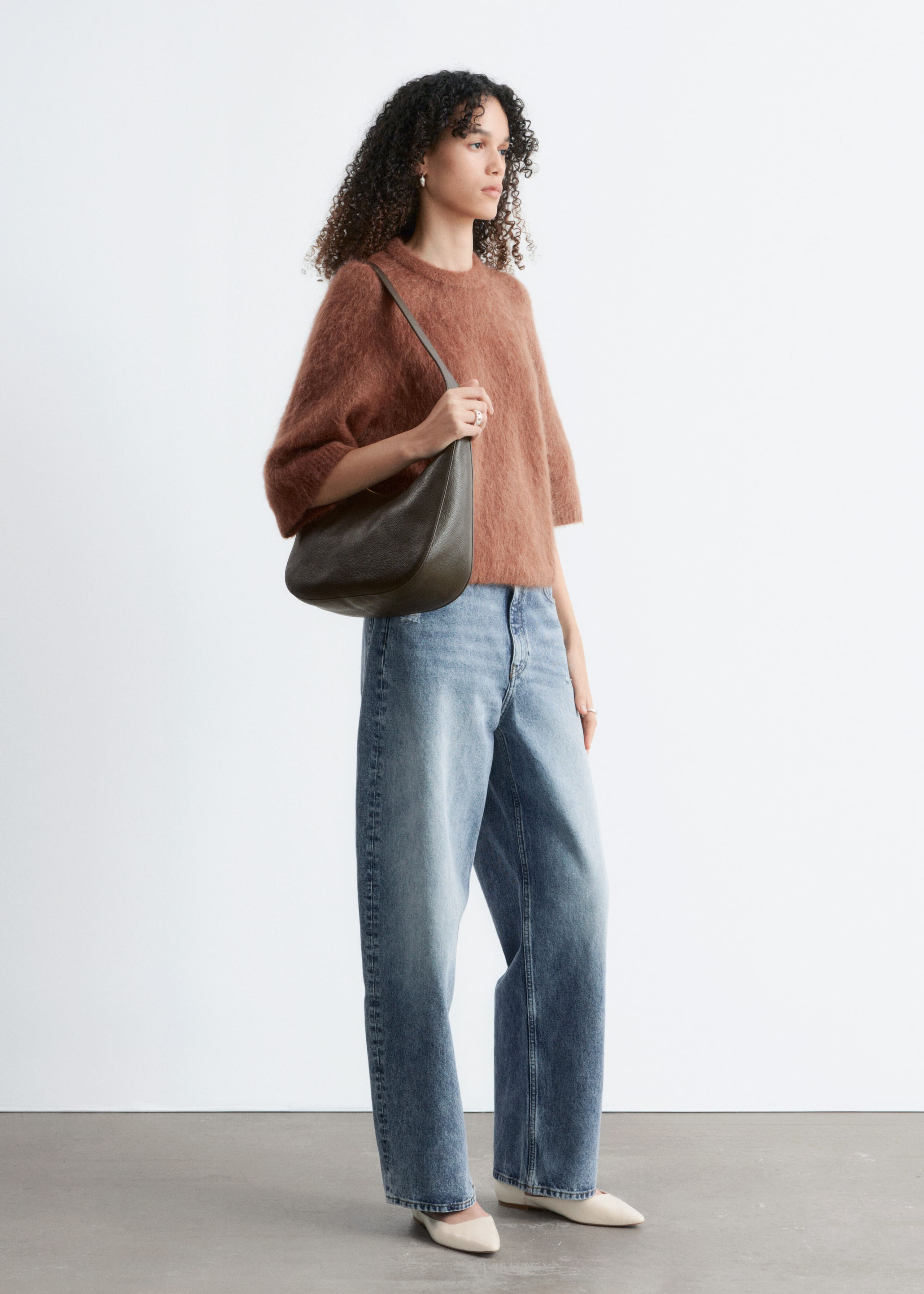 Image of Mohair-Blend Knitted T-shirt