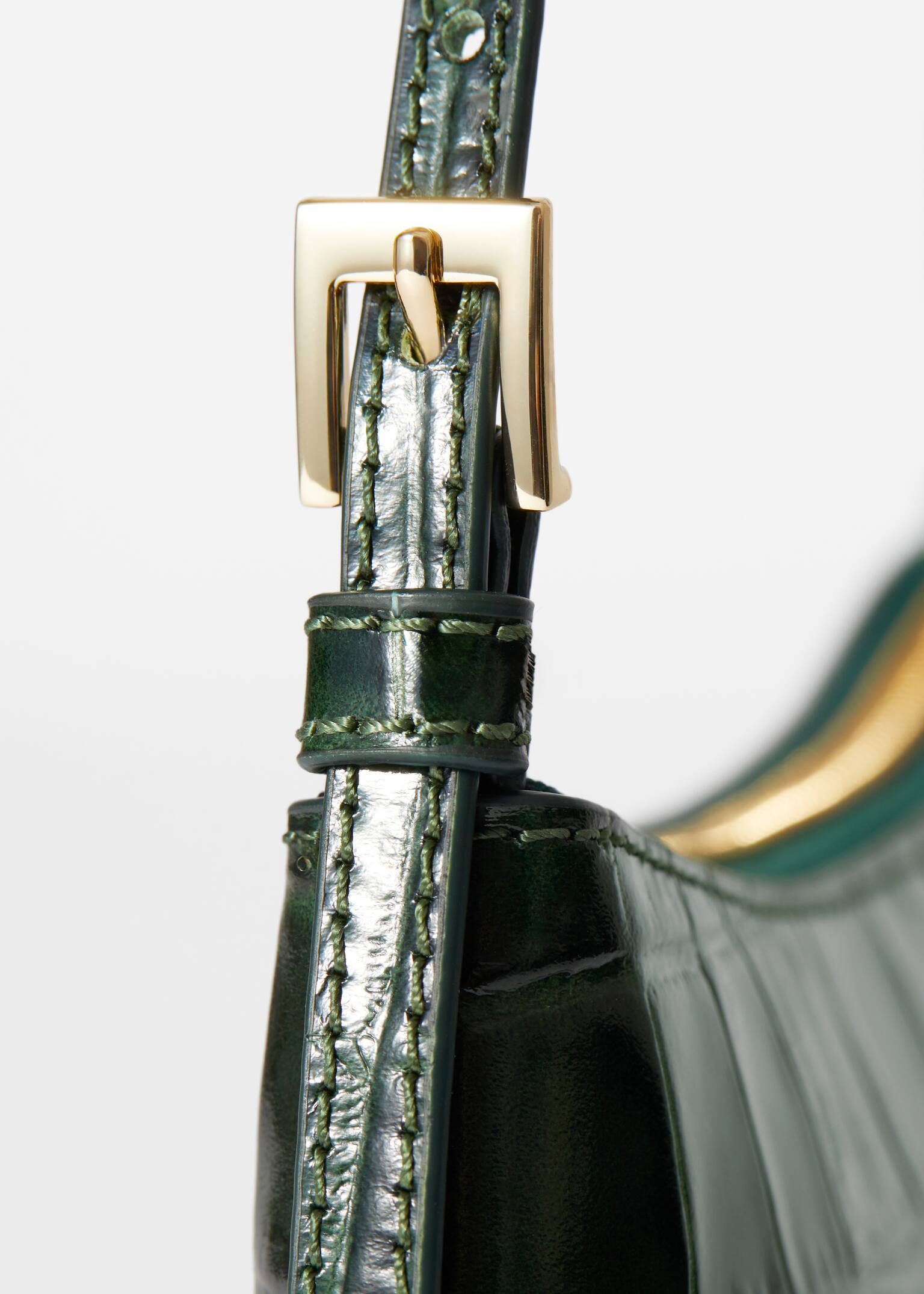 Petit Leather Shoulder Bag - Dark green - 4