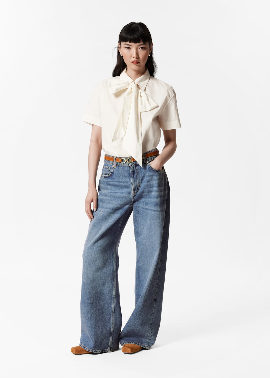 Image of Relaxed Wide-Leg Jeans