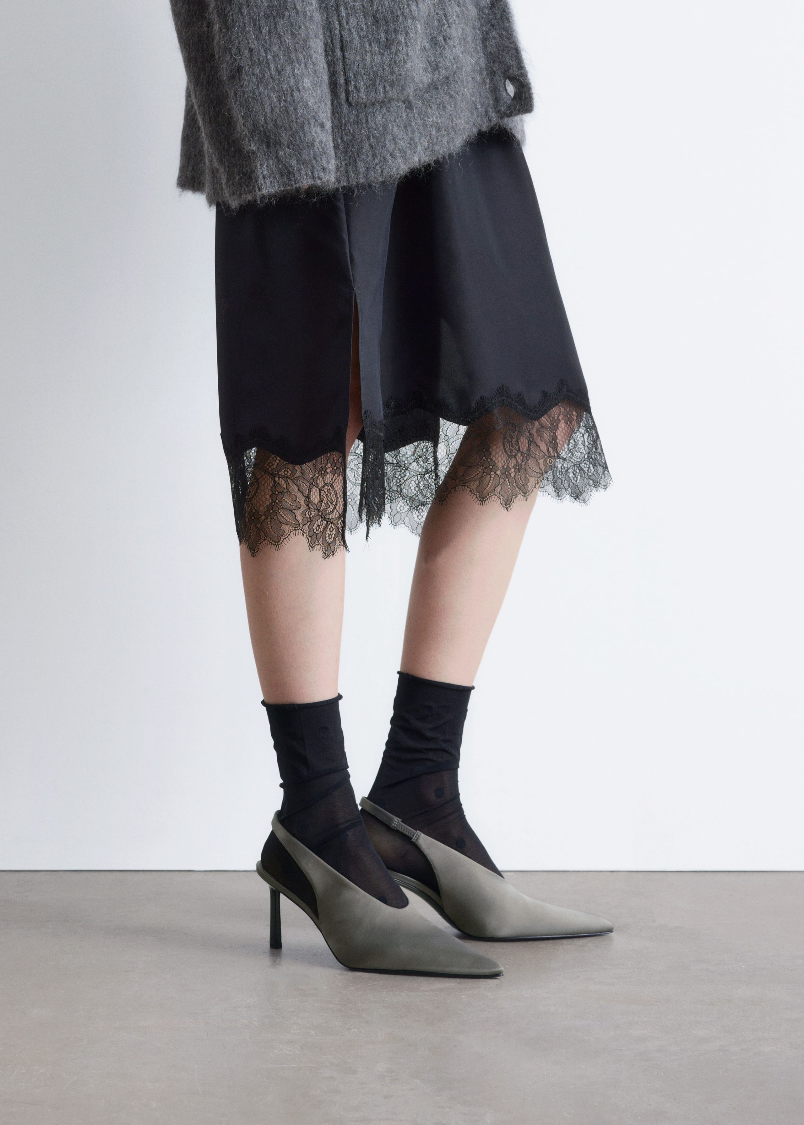 Image of Satin Slingback Pumps