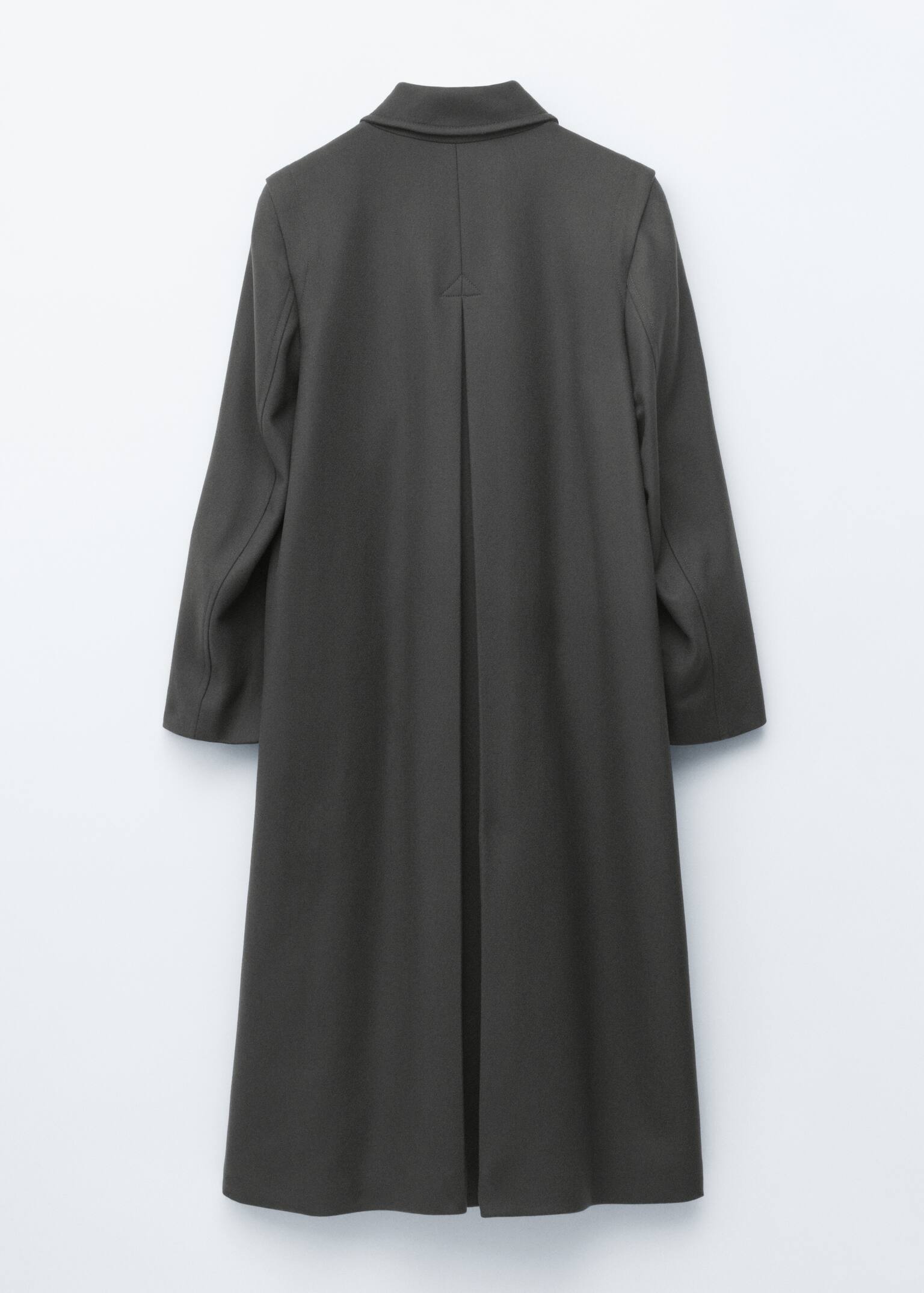 Gyapjú maxi kabát - Dark Grey - 7