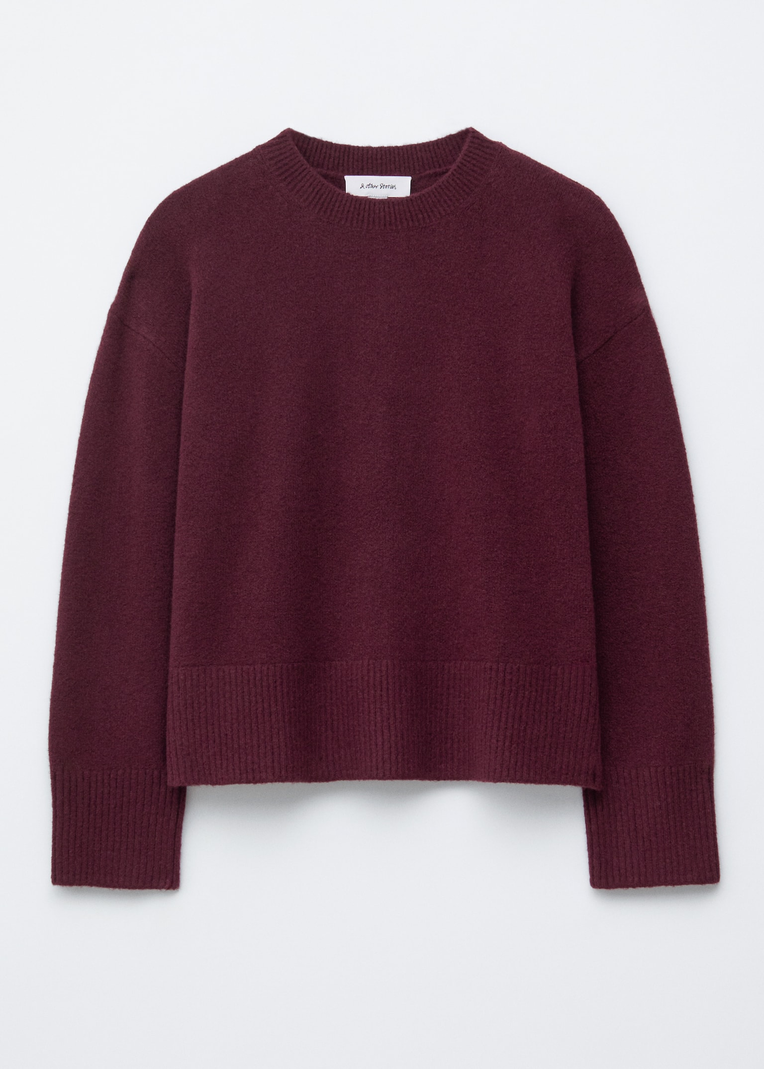 Relaxed Knit Jumper - Dark Red/Grey Melange/Dark Blue/Mole Beige/White/Black/Cerise Pink/Mole/Navy/Dusty Blue - 2