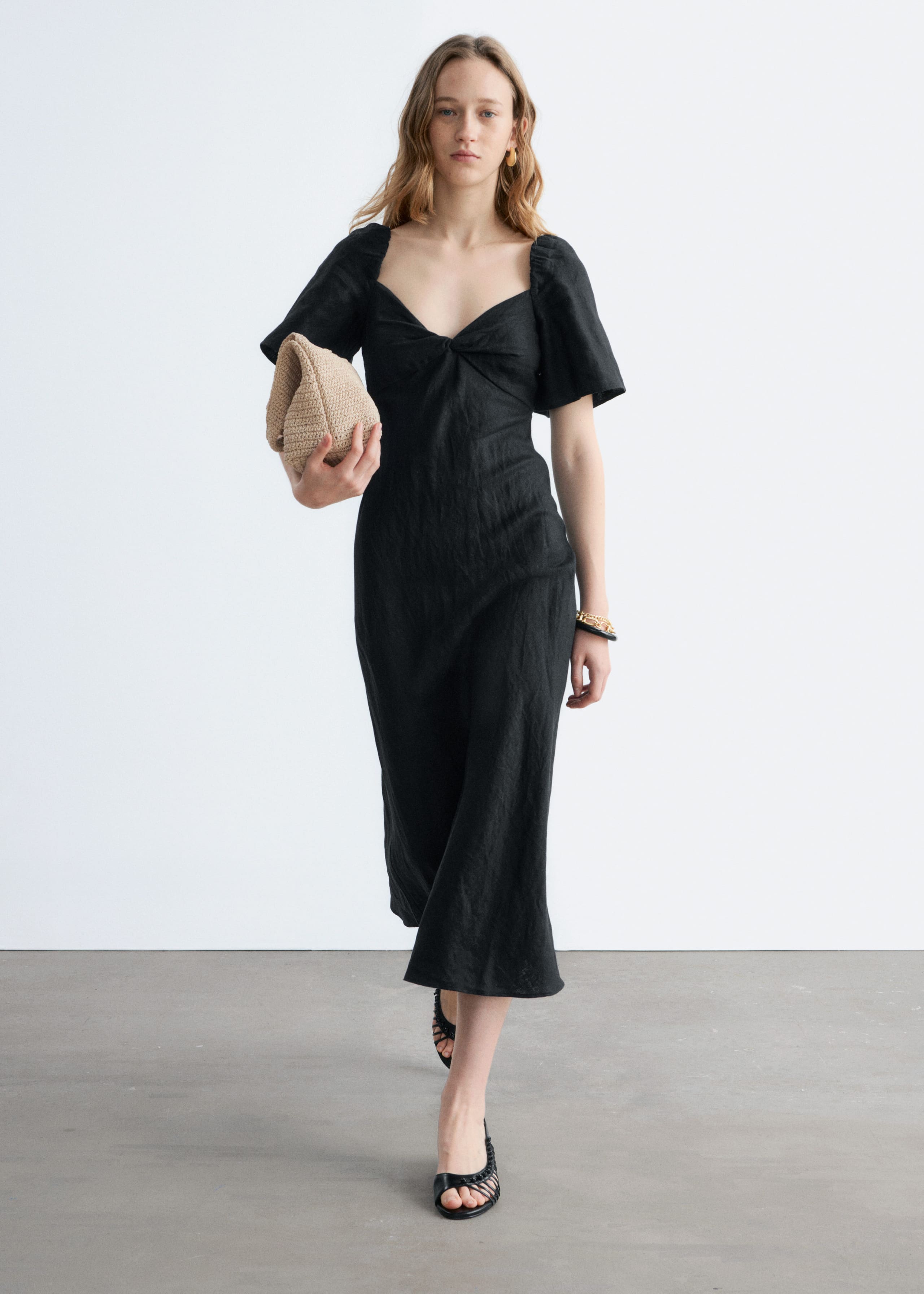 Image of Linen Midi Dress