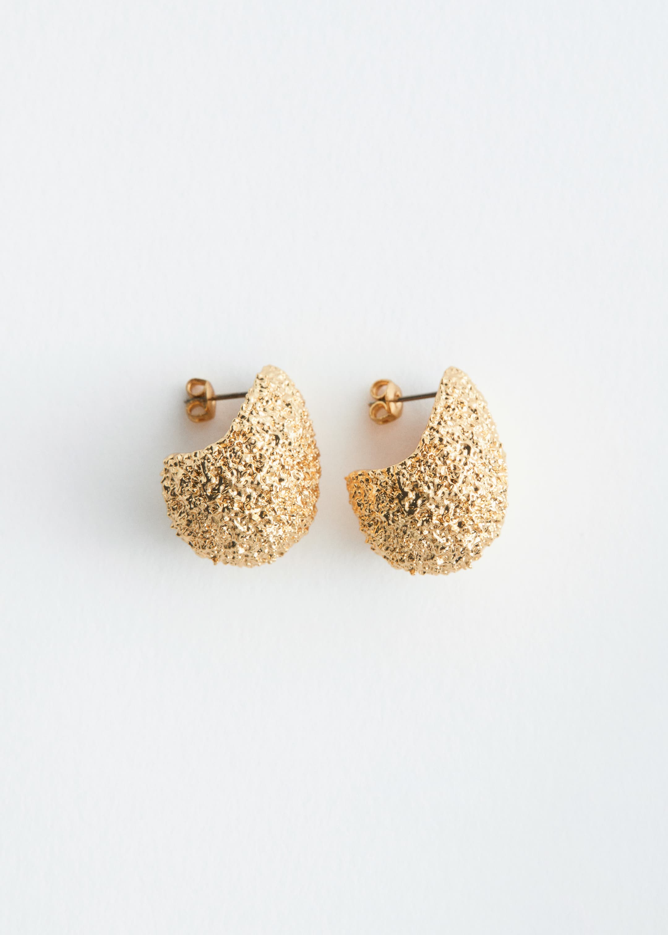 Agrandir l'image: Boucles d’oreilles bombées à la finition texturée - Doré - FEMME | H&M FR 1