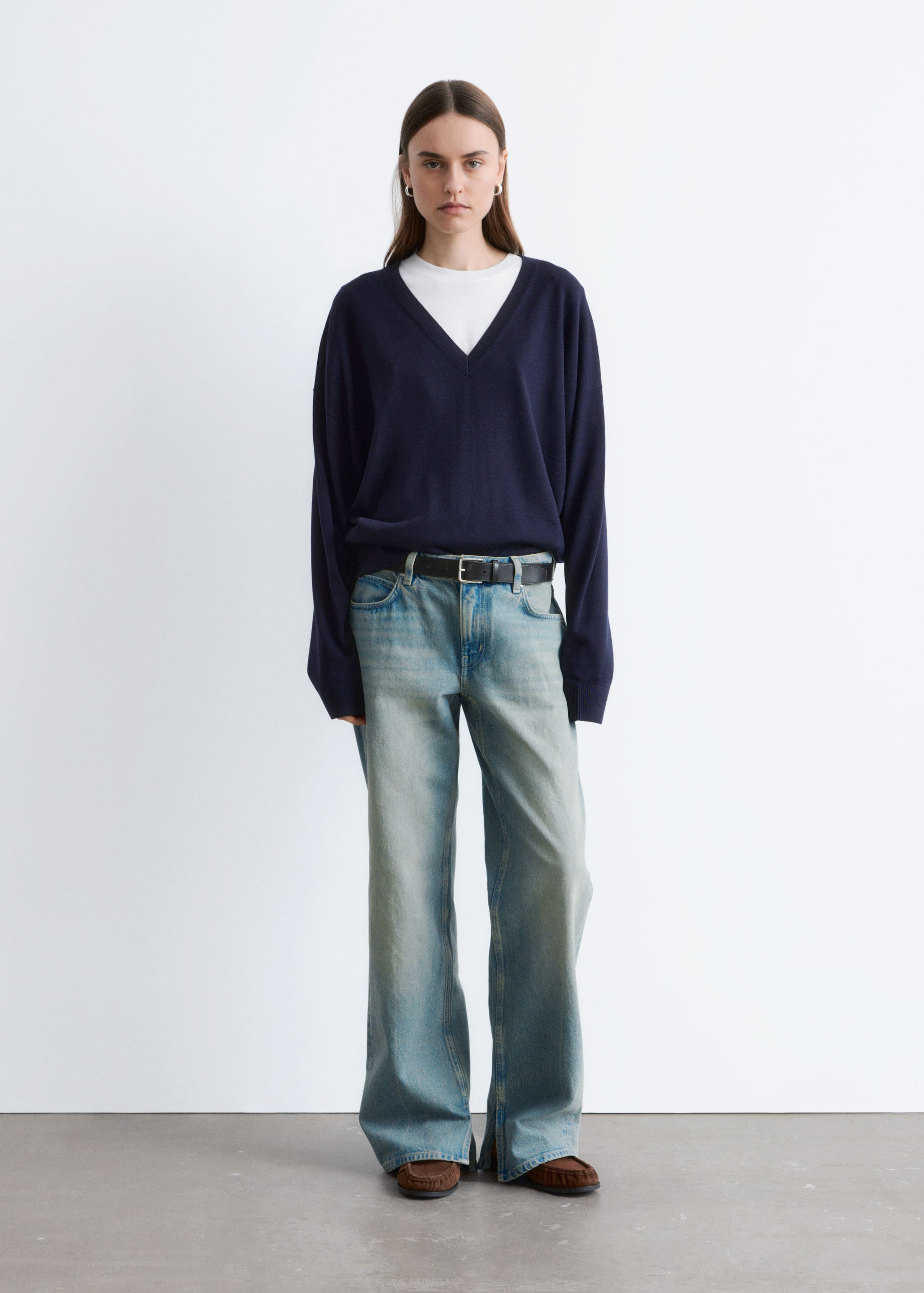 Image of V-Neck Wool Jumper