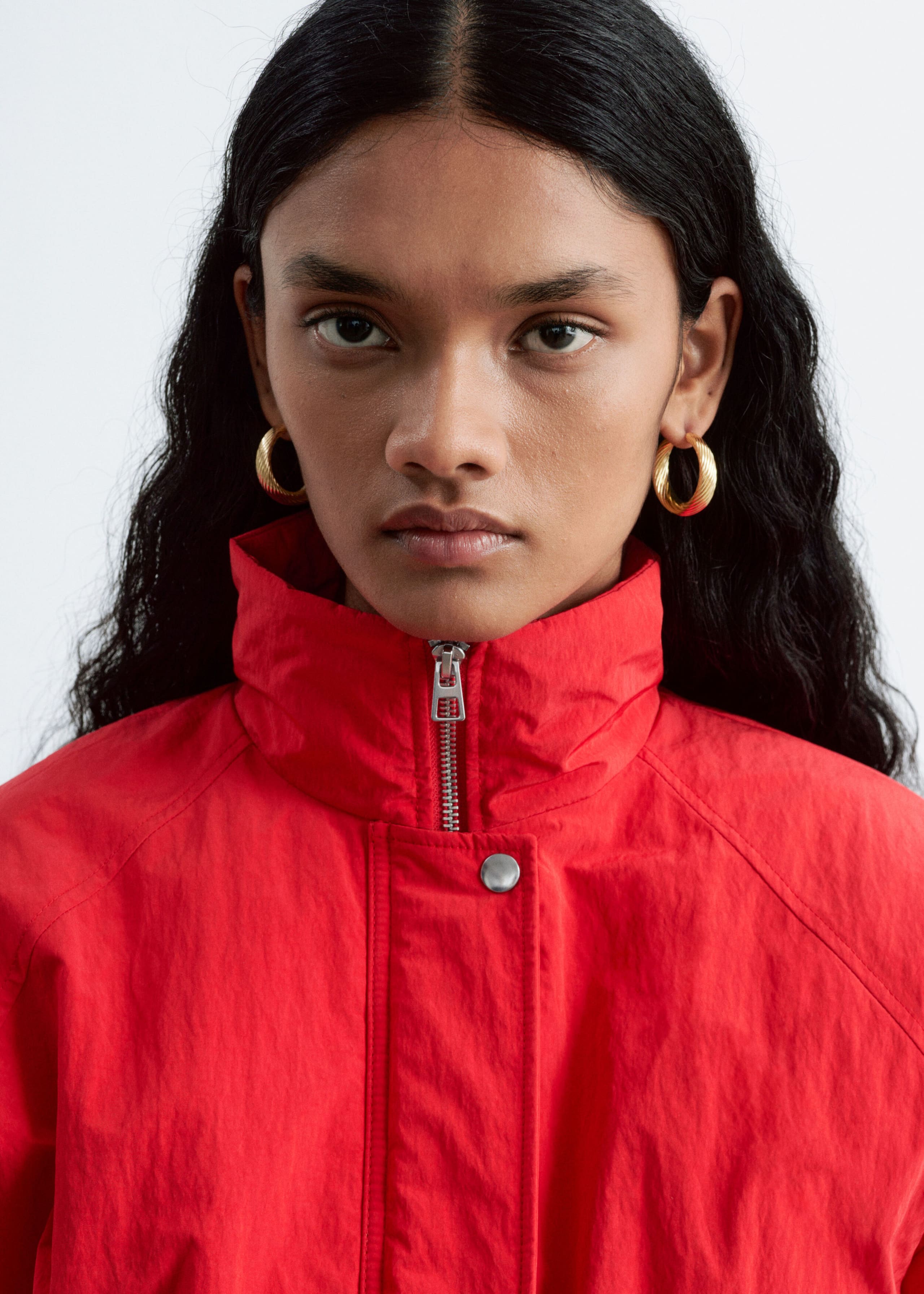80s-Inspired Bomber Jacket - Red - Lookbook