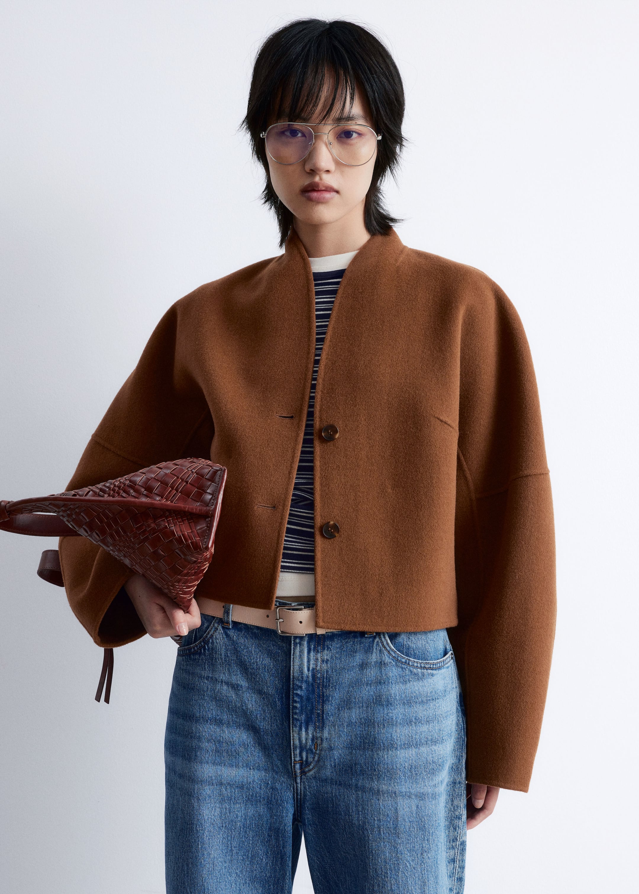 Agrandir l'image: Veste en laine doublée - Marron Clair - FEMME | H&M FR 3