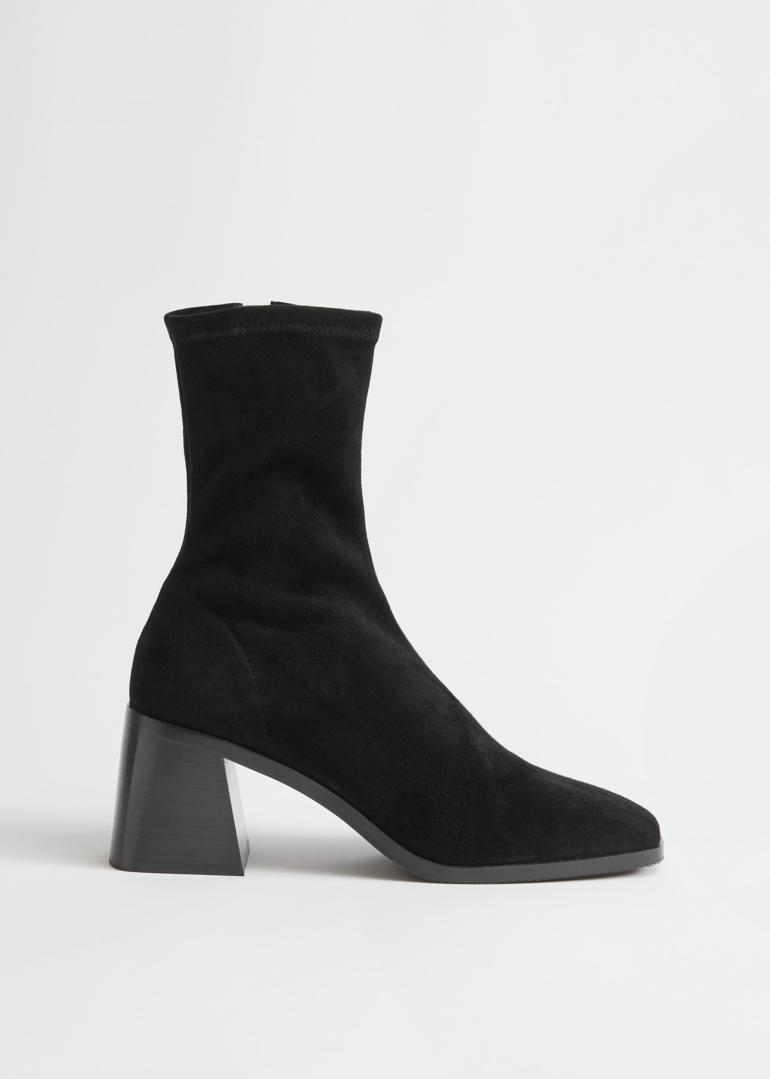 Suede Sock Boots - Black - Natura morta