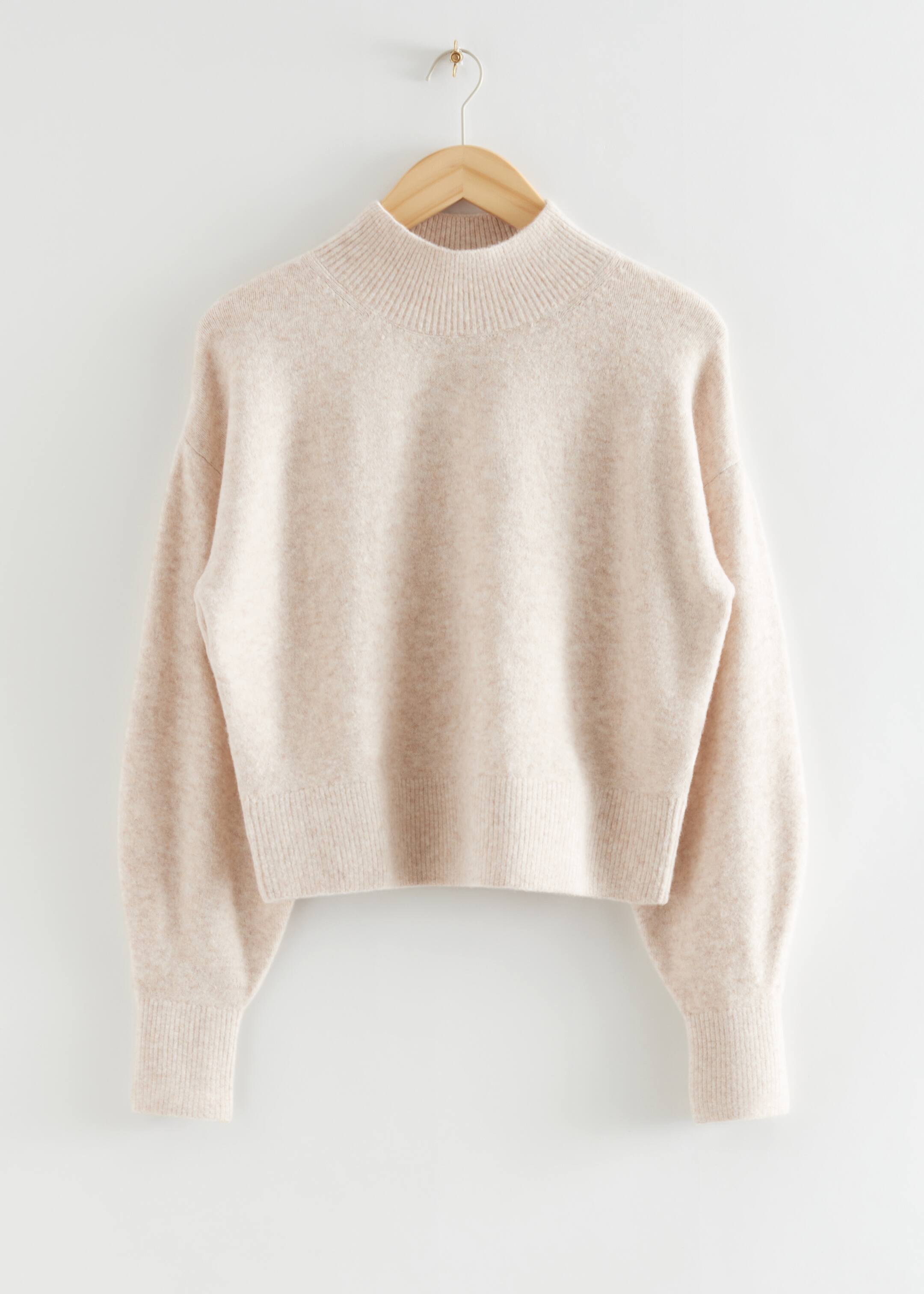 Zobacz większy obraz: Mock-Neck Sweater - Beige - ONA | H&M PL 1