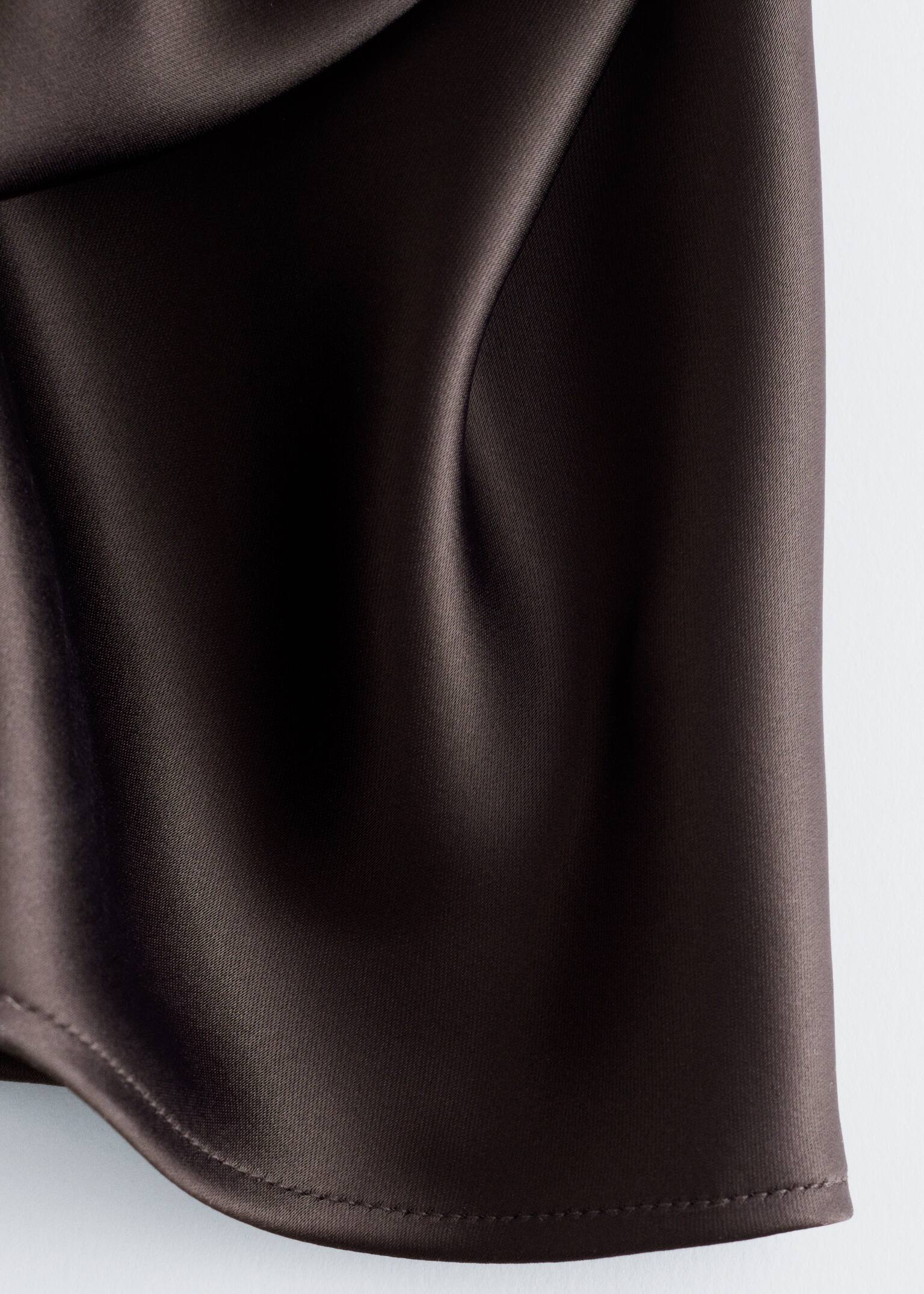 Sleeveless Satin Midi Dress - Dark Brown/Dark Pink/Pink/Black/Medium Blue - 6