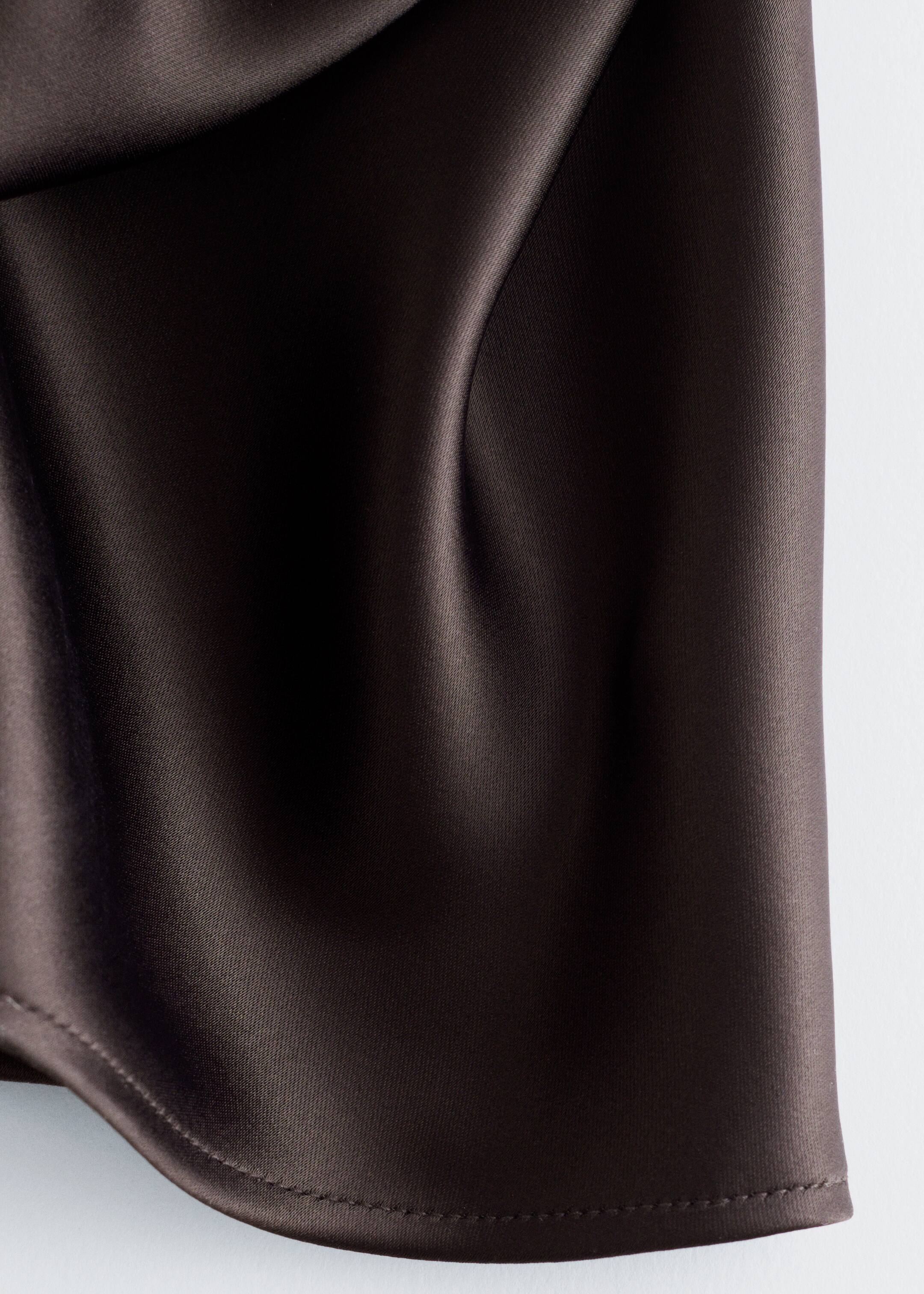Zobacz większy obraz: Sleeveless Satin Midi Dress - Ciemnobrązowy - ONA | H&M PL 6