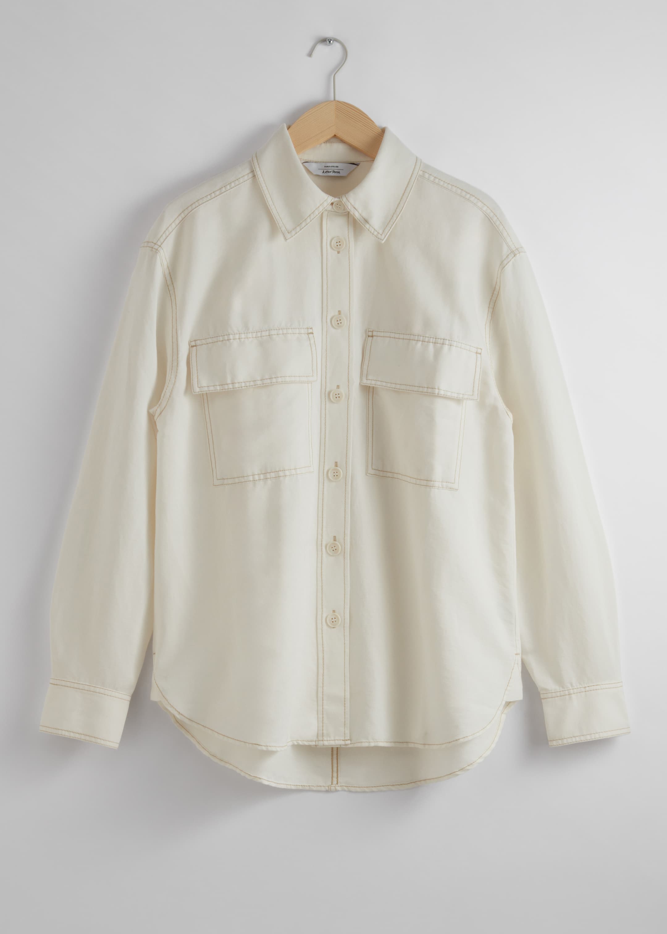 Se større billede: Oversized utility-skjorte - Elfenben - DAME | H&M DK 1