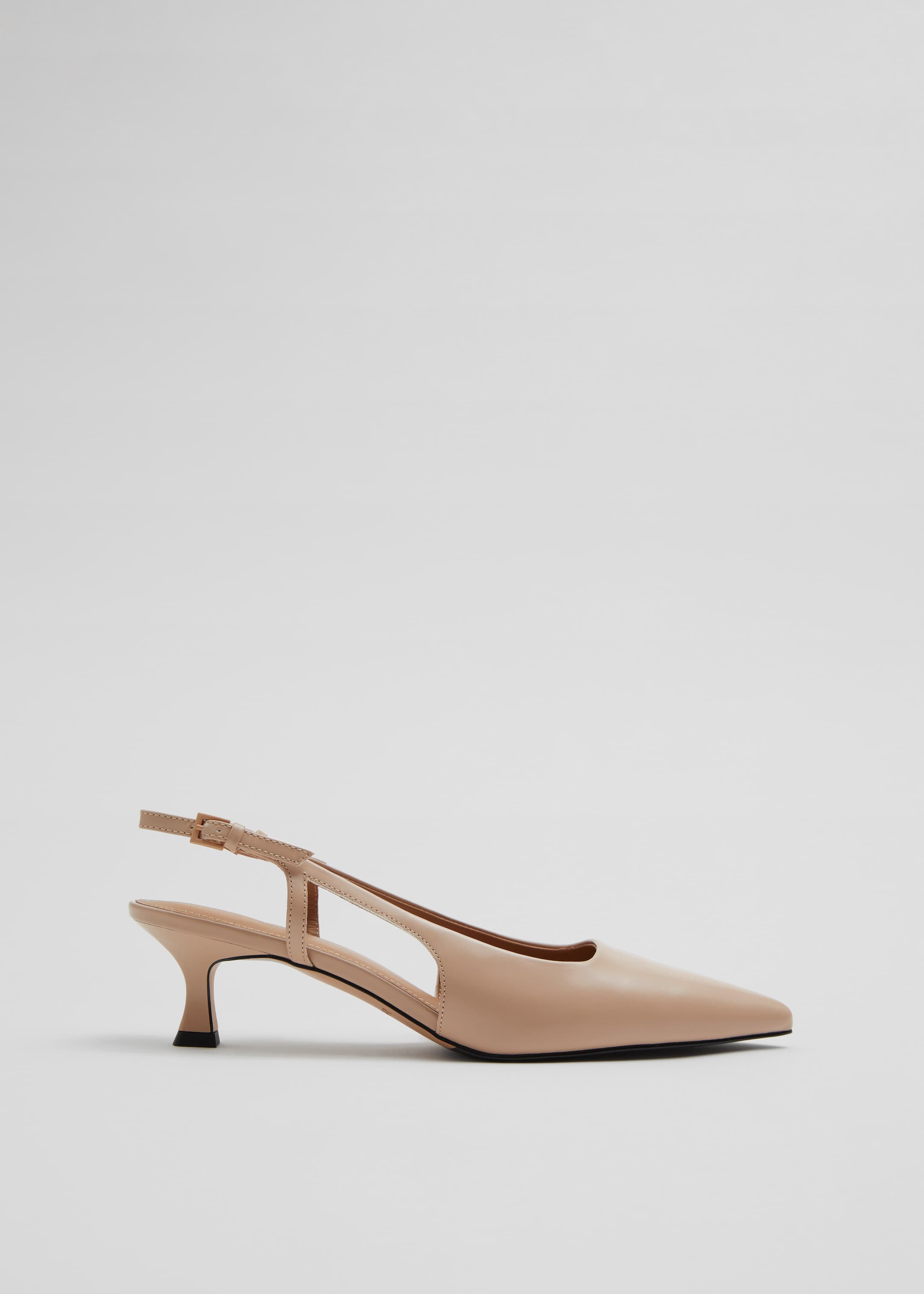 Ingrandisci l'immagine: Slingback Leather Pumps - Ecru - DONNA | H&M CH 1