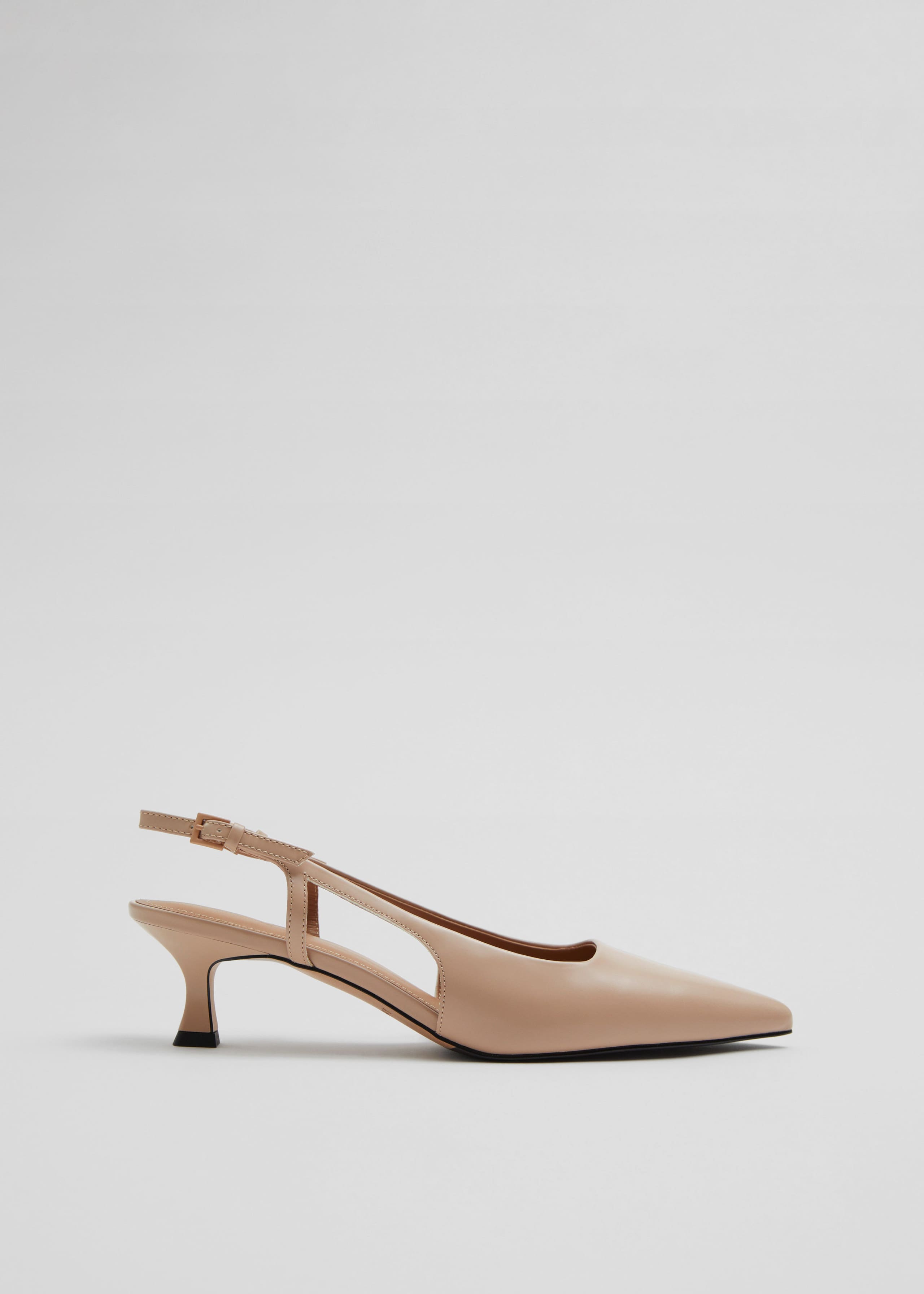 Slingbacks i läder – Svart – stilleben