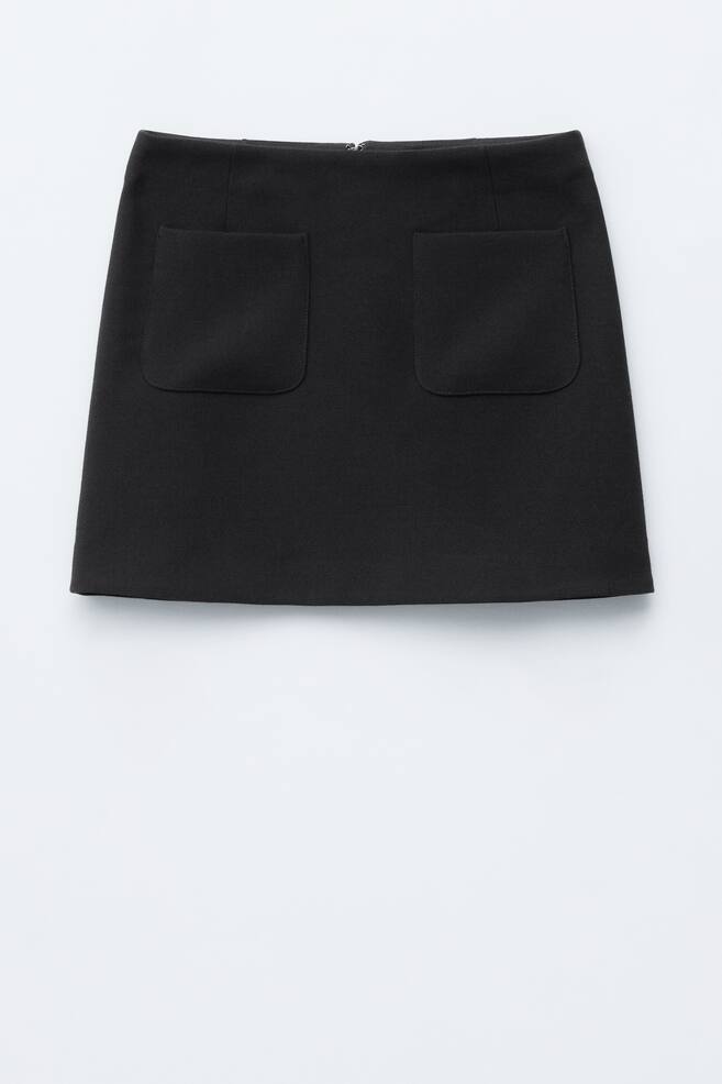 A-line Mini Skirt - Black - 1