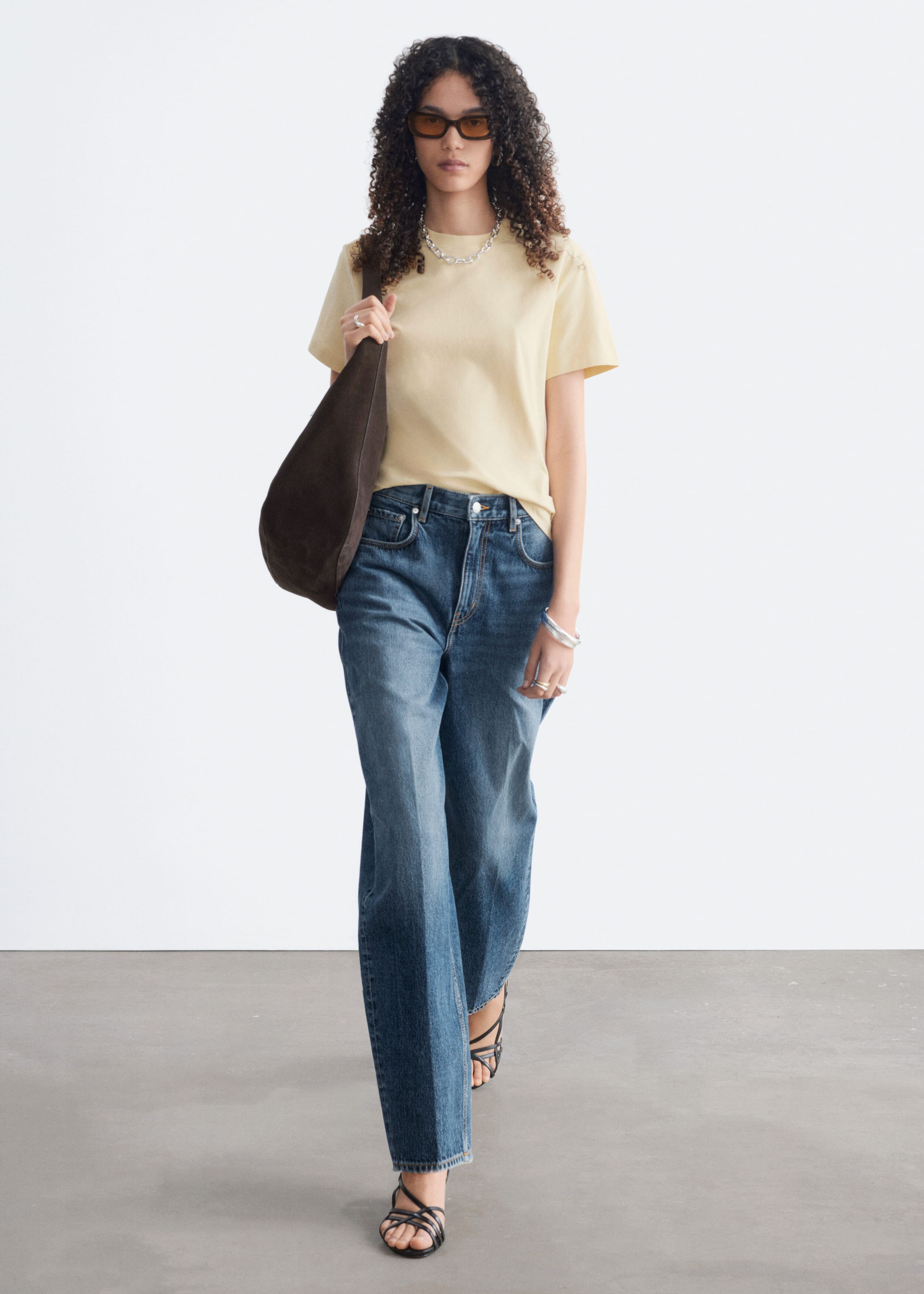 Cotton Crew-Neck T-Shirt - Vanilla - Still Life