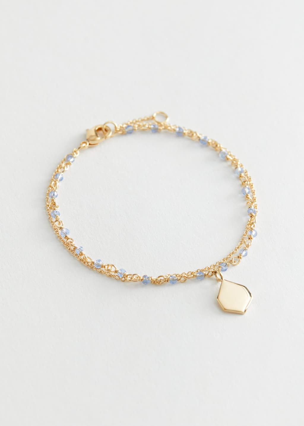 Layered Bead Link Bracelet - Gold - Bodegón
