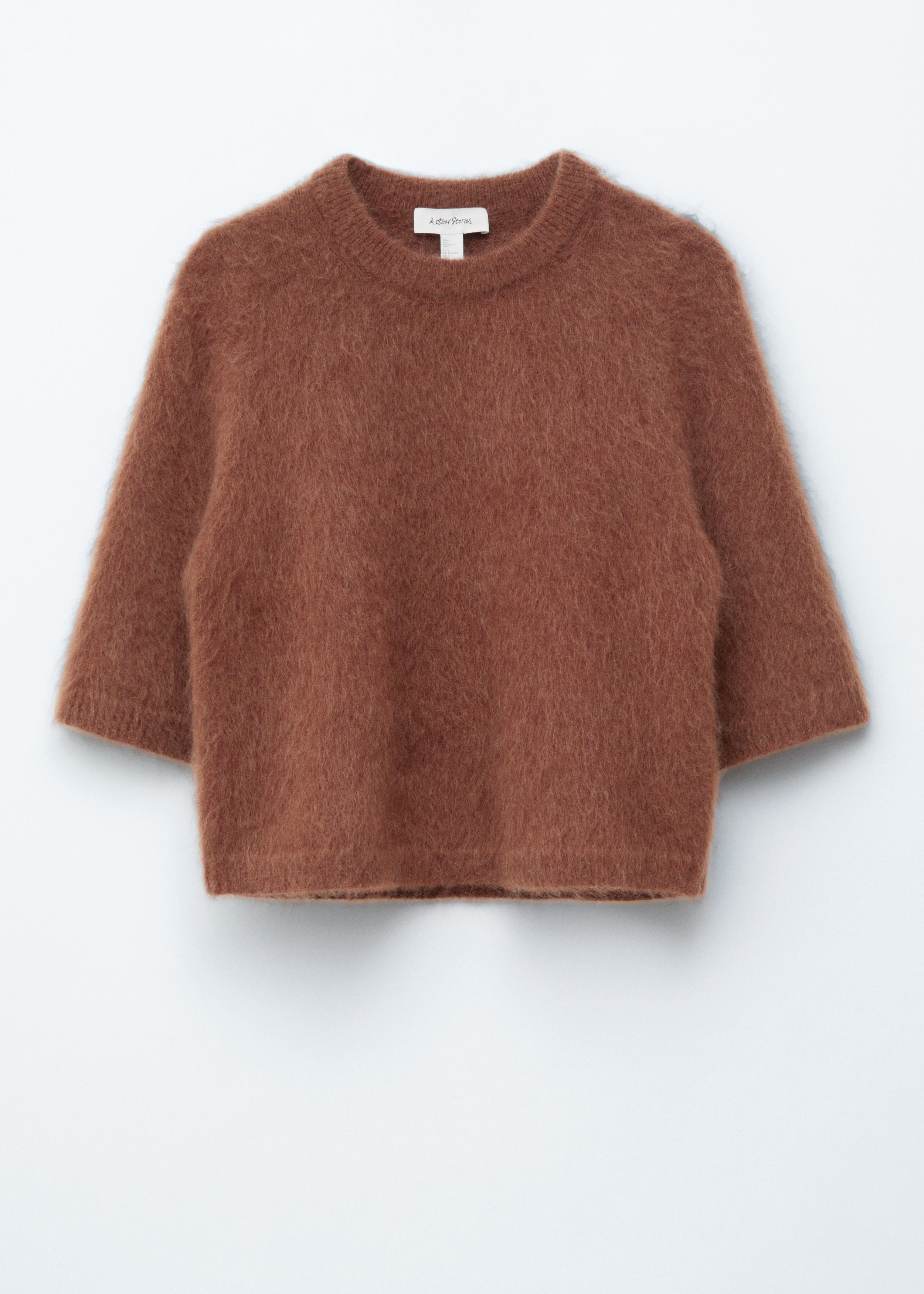 Mohair-Blend Knitted T-shirt - Brown - & Other Stories US