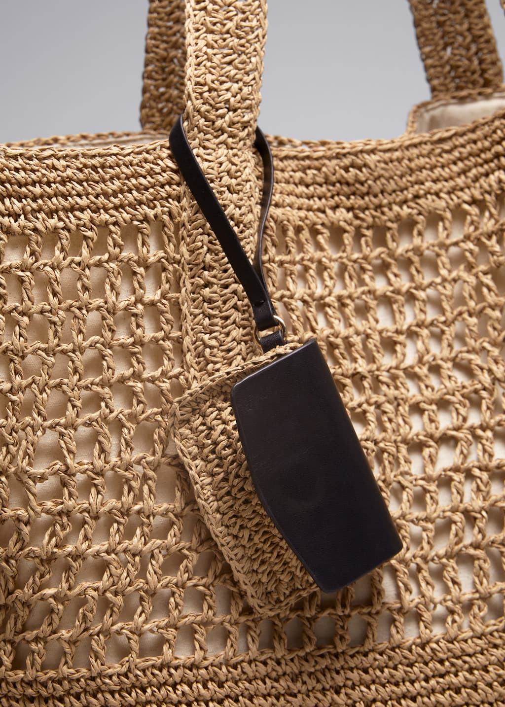 Image of Large Crochet-Straw Tote