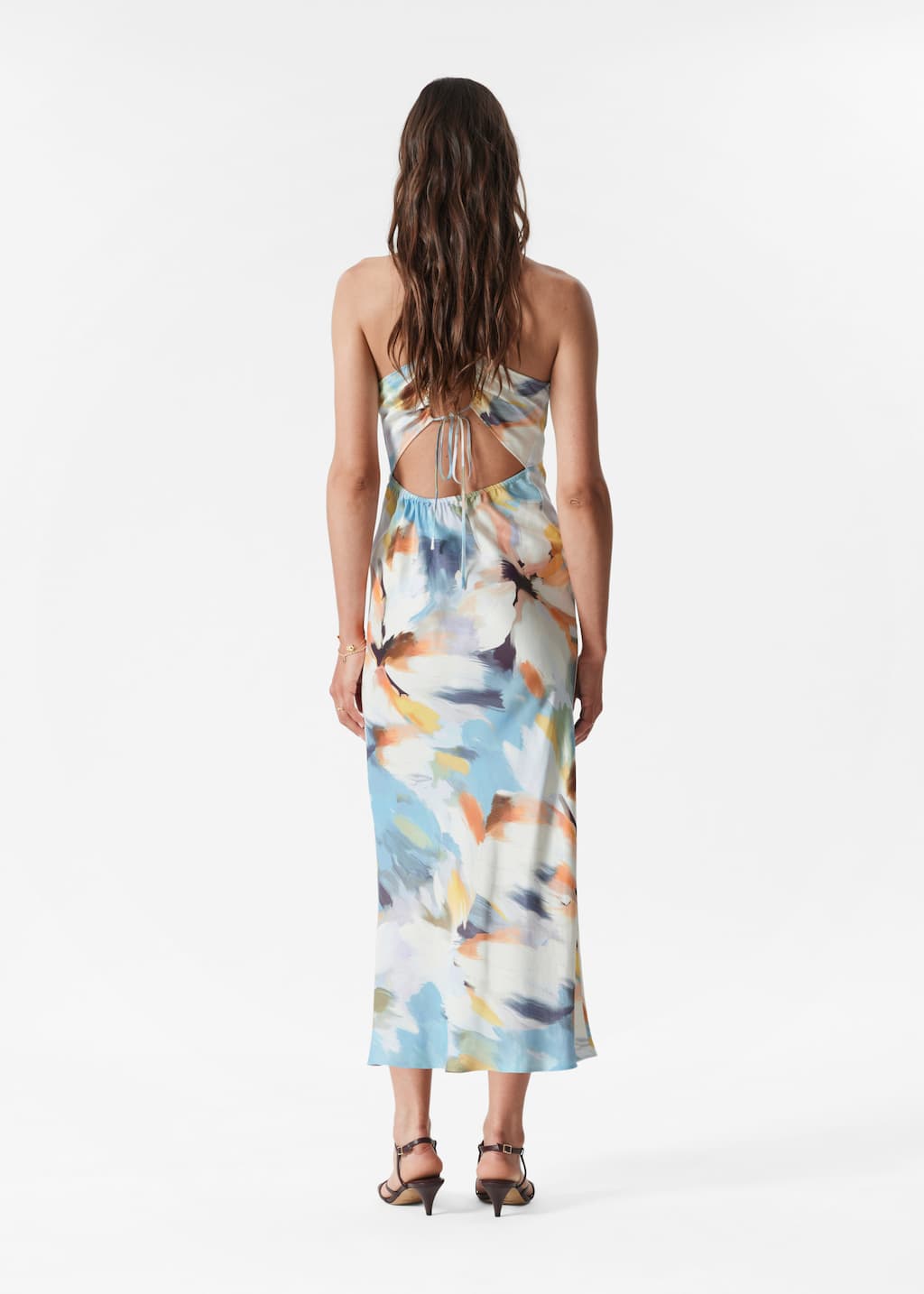 Image of Satin Slip Midi Dress